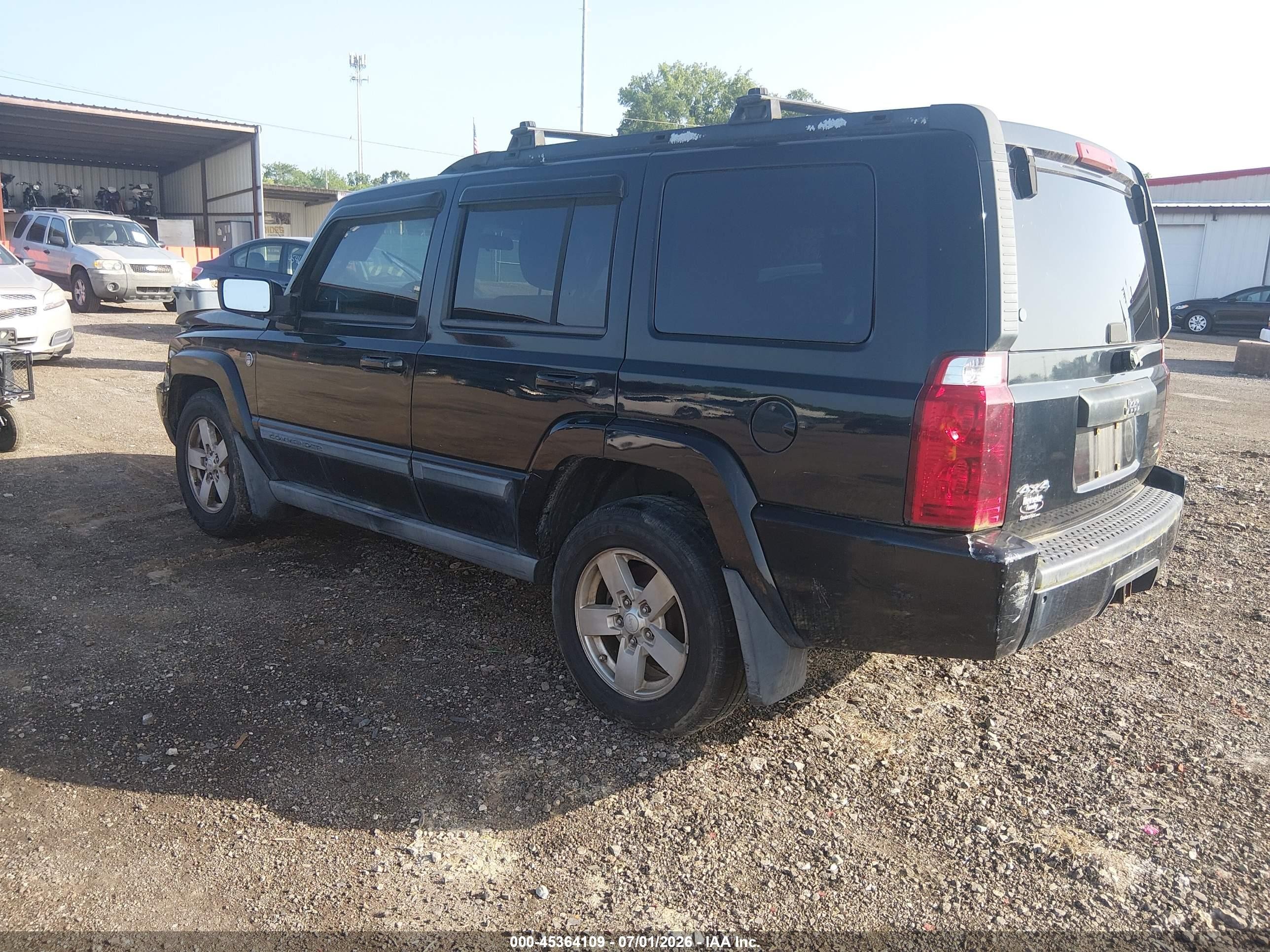 2007 Jeep Commander Sport Black vin: 1J8HG48P87C545856
