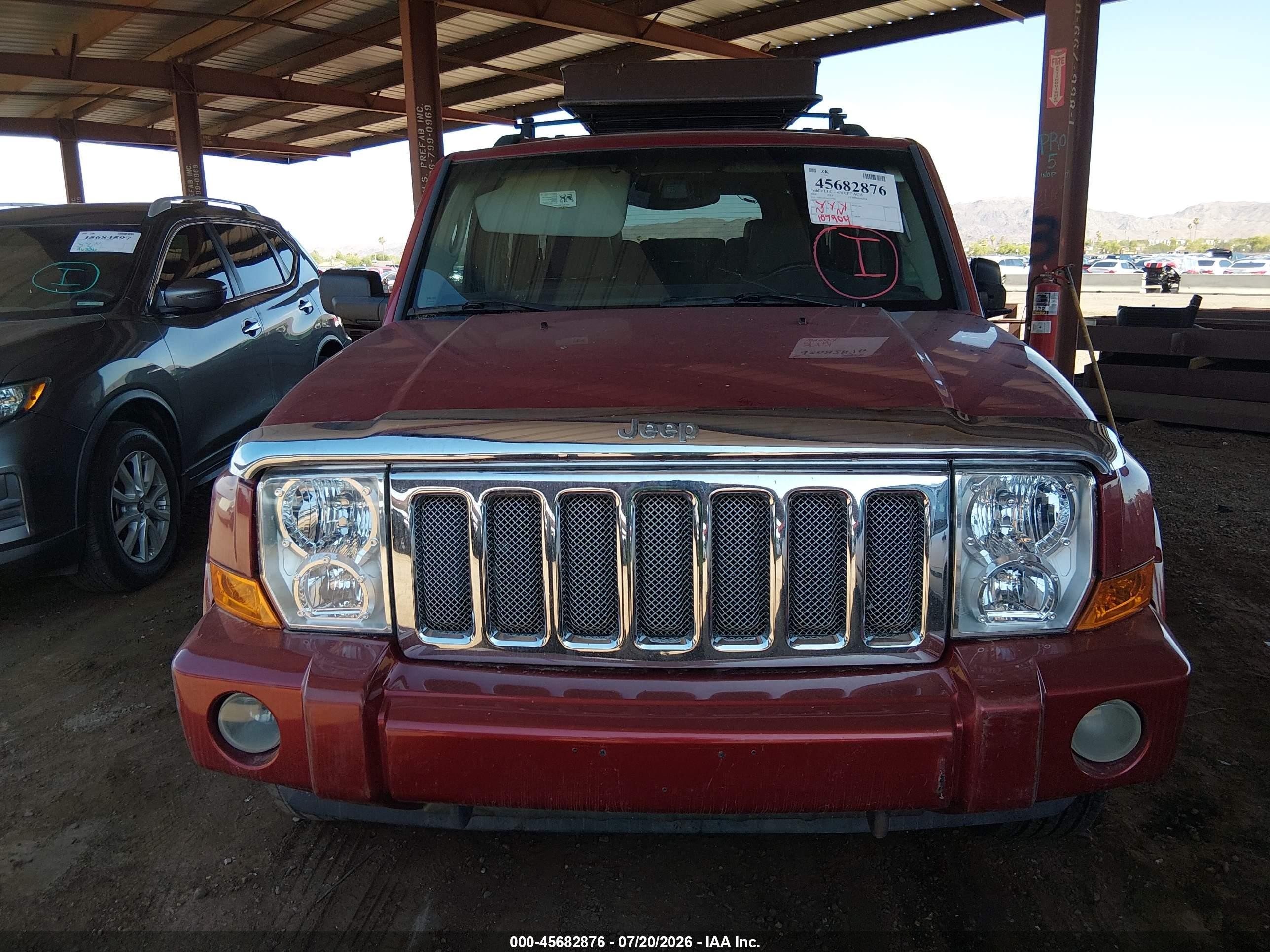2006 Jeep Commander Limited Burgundy vin: 1J8HG58216C139488