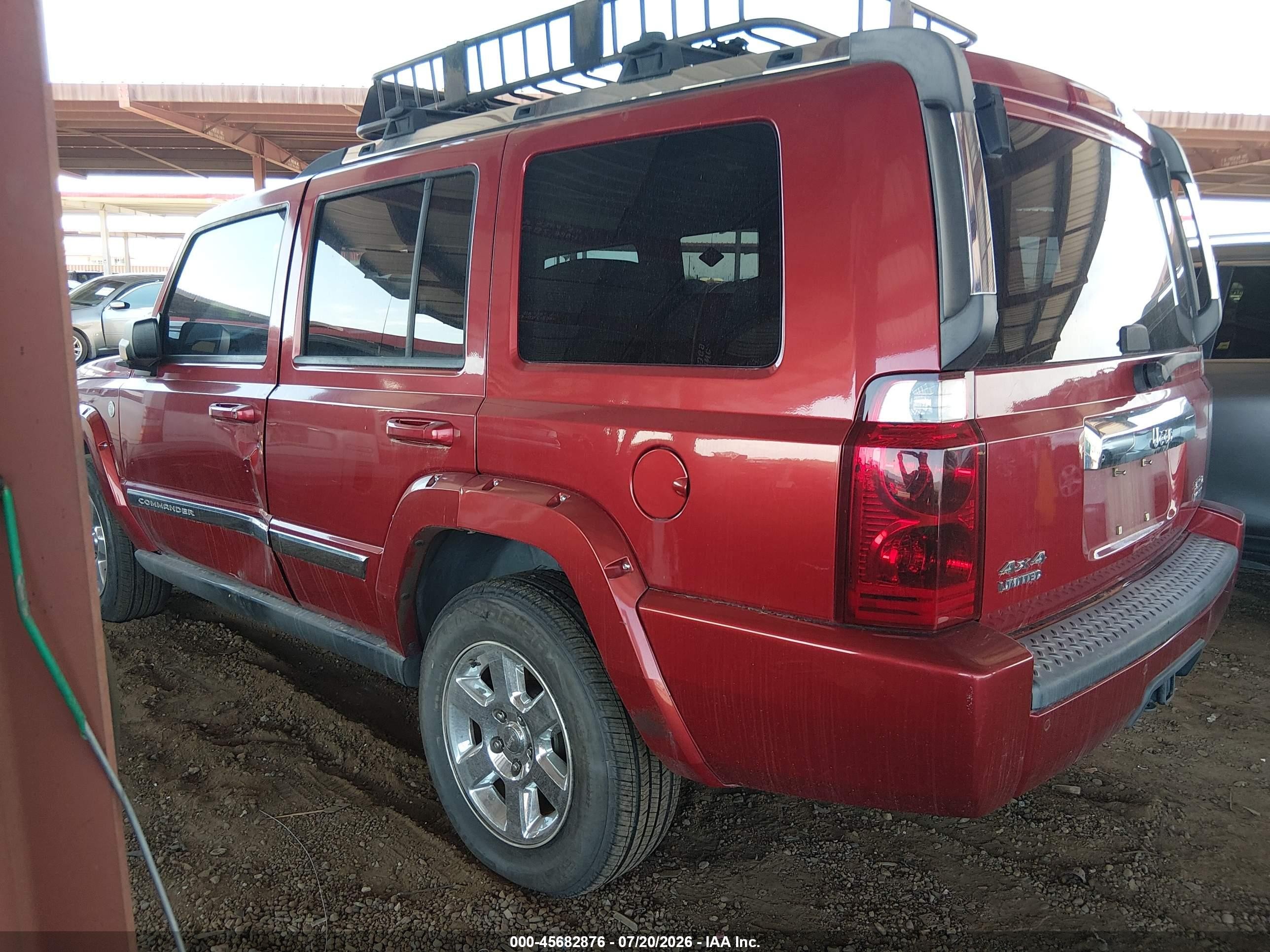 2006 Jeep Commander Limited Burgundy vin: 1J8HG58216C139488