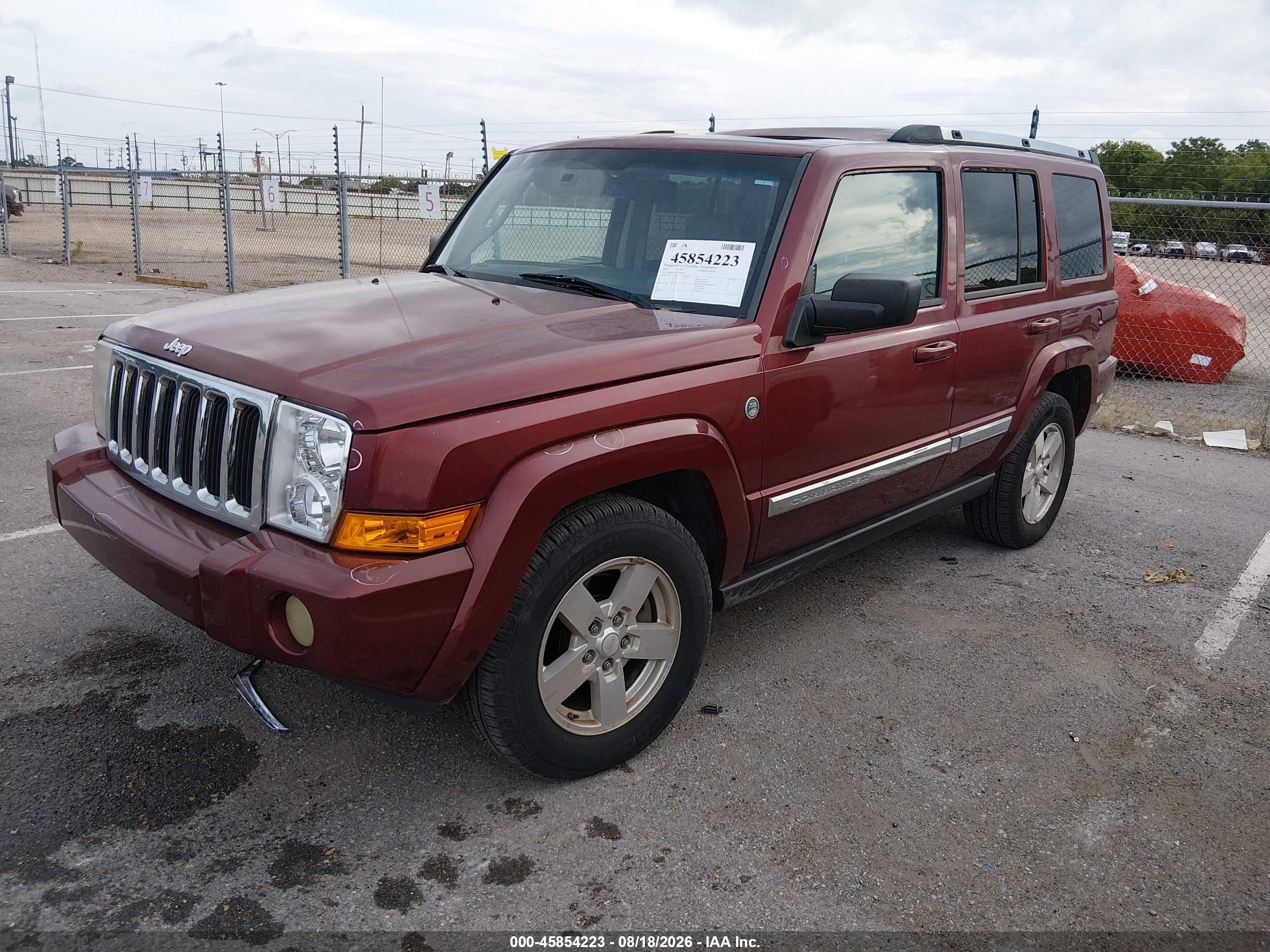 2007 Jeep Commander Limited Red vin: 1J8HG58227C562095
