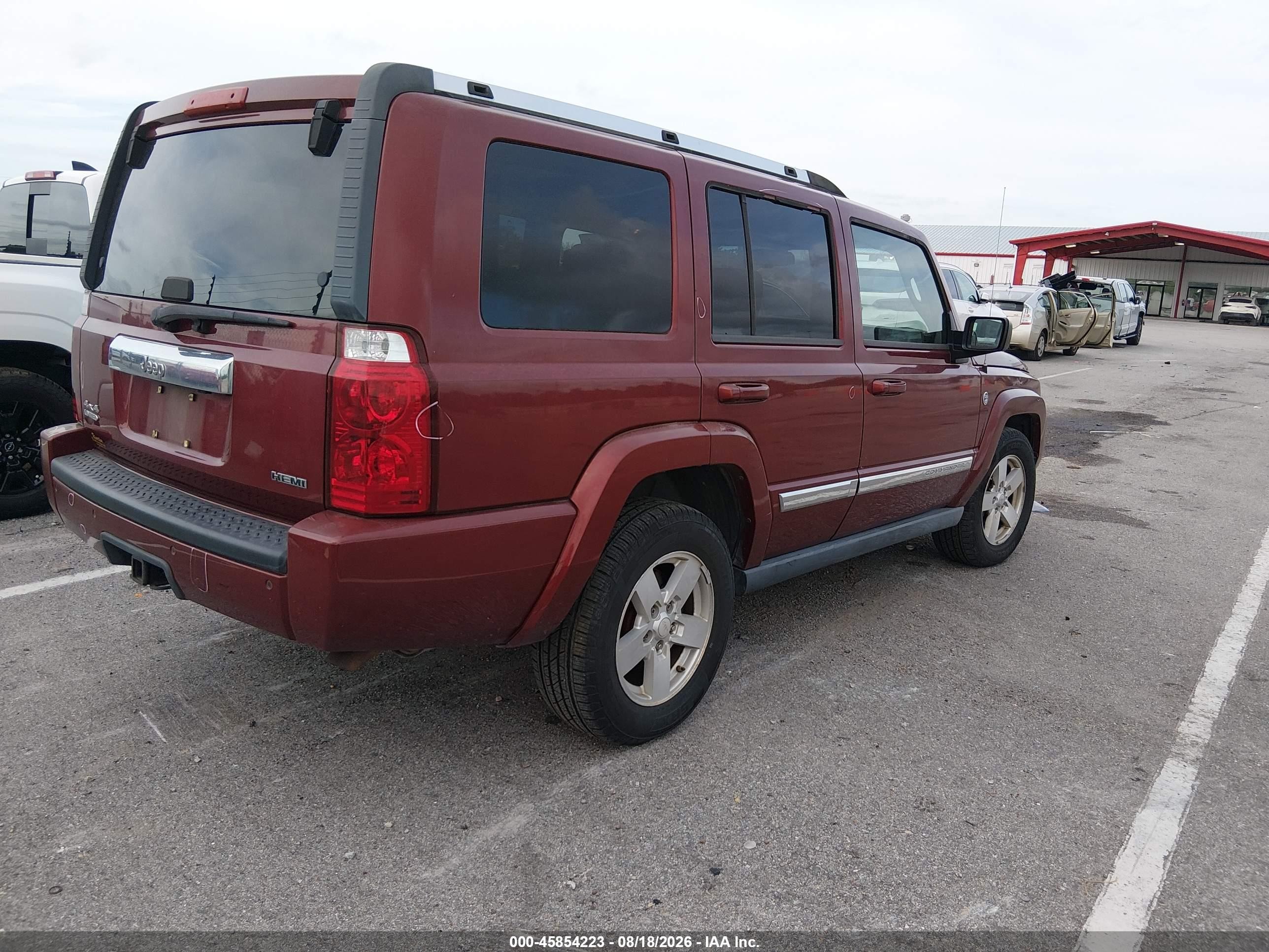 2007 Jeep Commander Limited Red vin: 1J8HG58227C562095