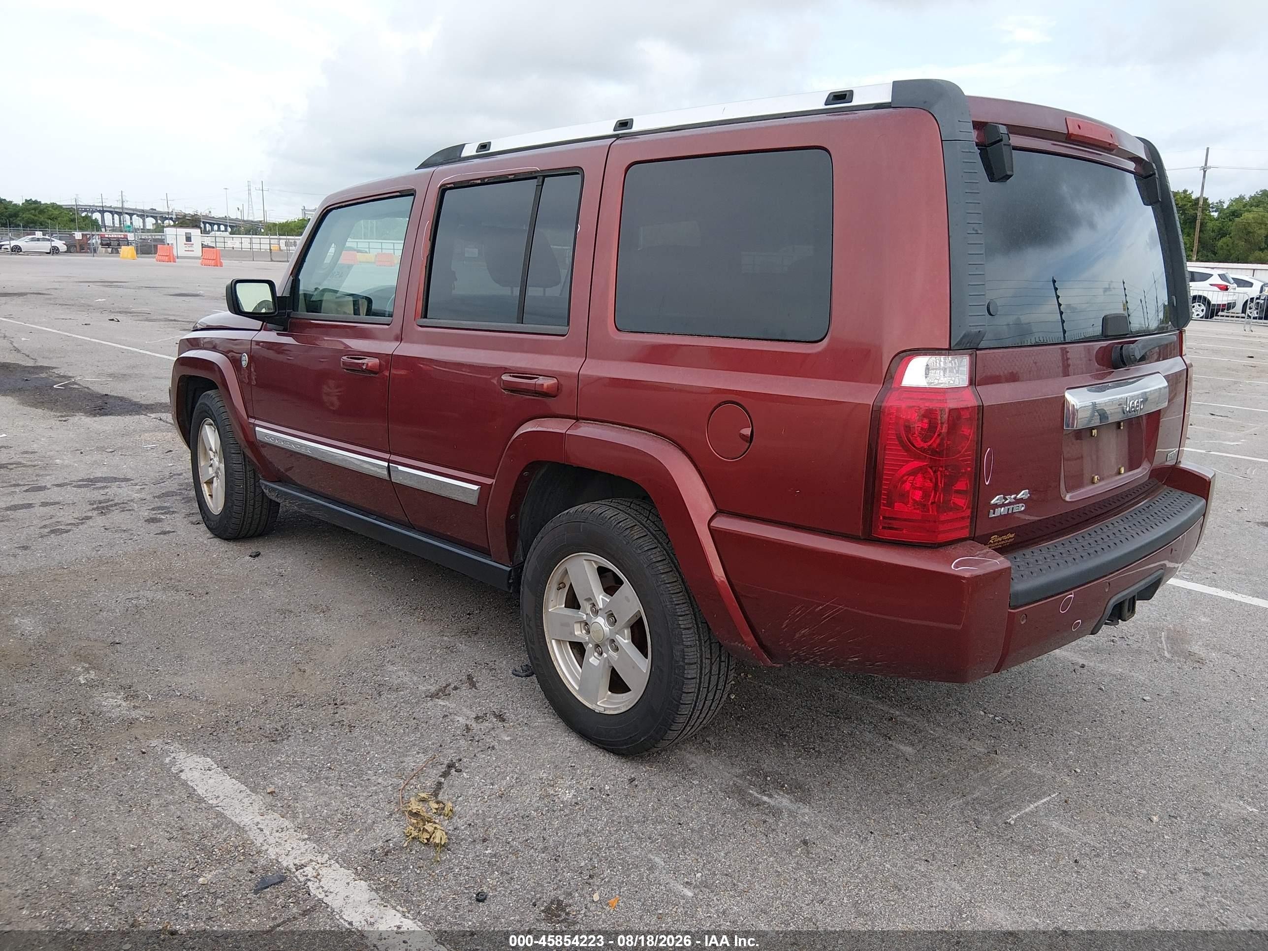 2007 Jeep Commander Limited Red vin: 1J8HG58227C562095