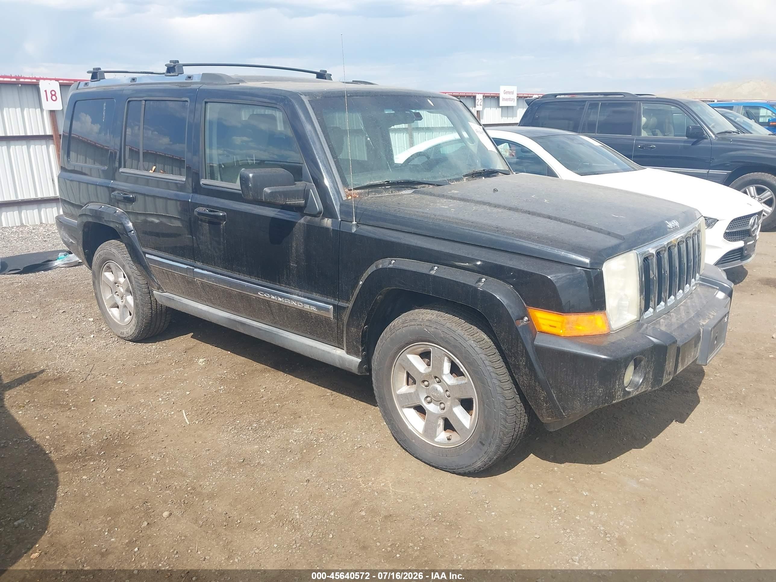 2007 Jeep Commander Limited Black vin: 1J8HG58237C553163