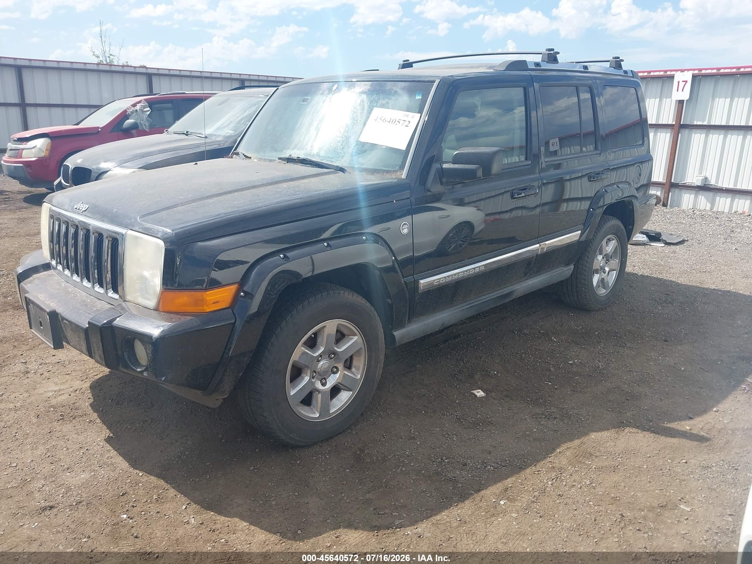 2007 Jeep Commander Limited Black vin: 1J8HG58237C553163