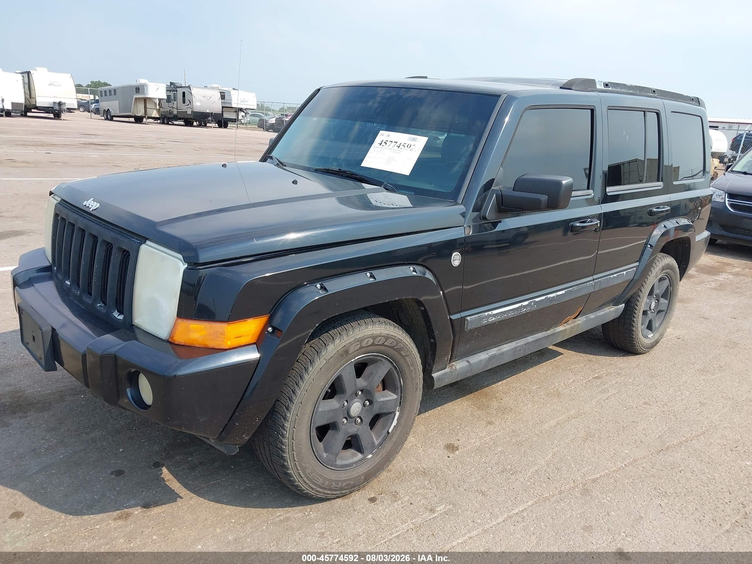 2006 Jeep Commander Limited Black vin: 1J8HG58256C141535