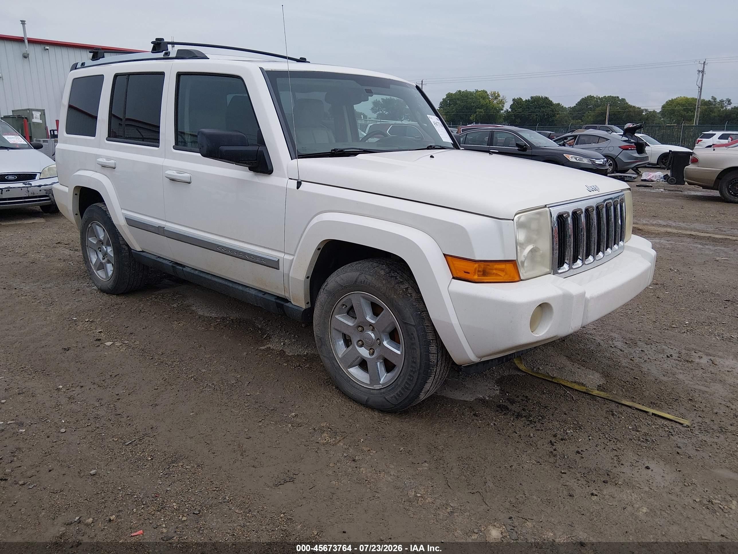 2007 Jeep Commander Limited White vin: 1J8HG58267C642113