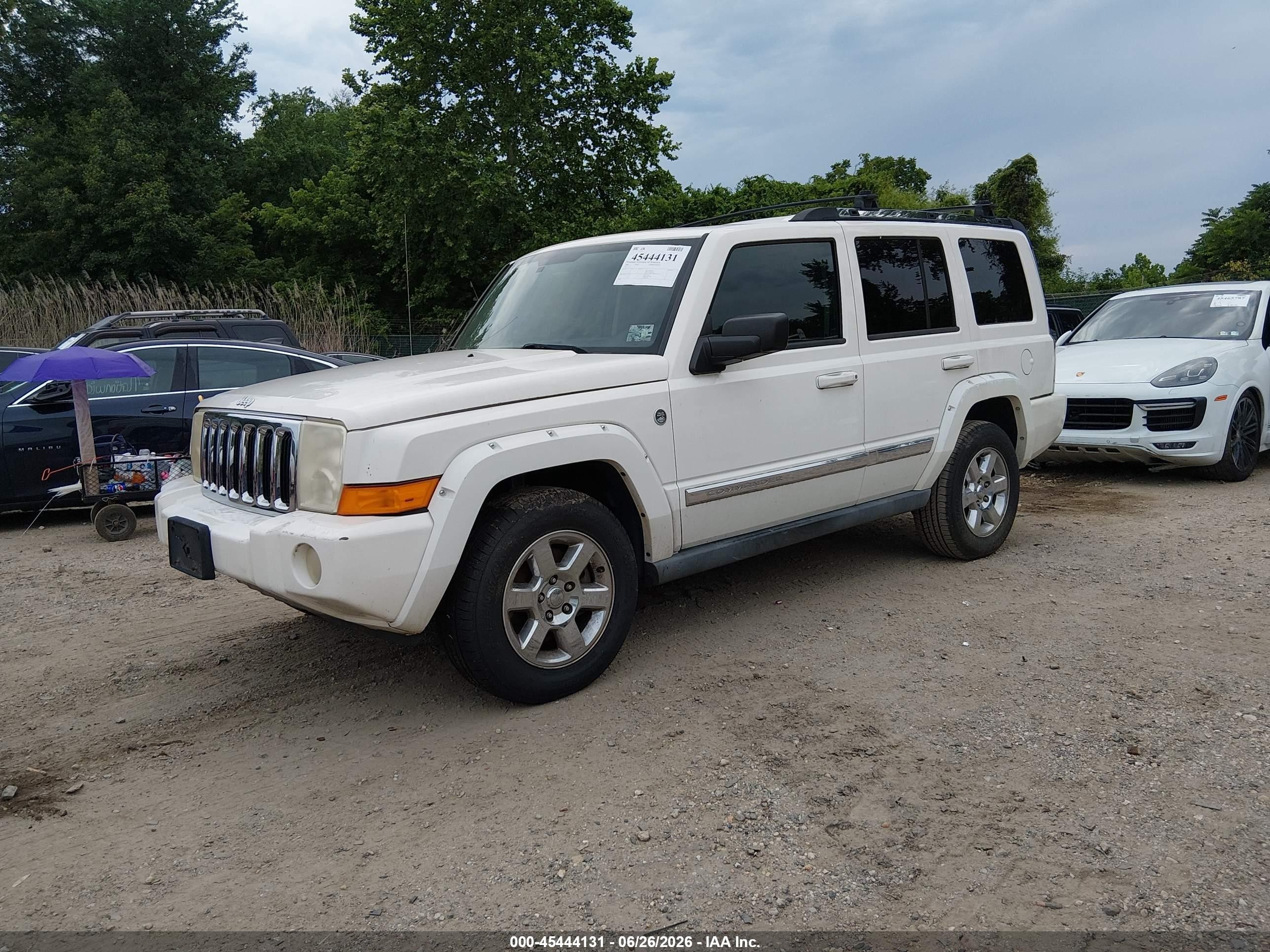 2006 Jeep Commander Limited White vin: 1J8HG58296C328003