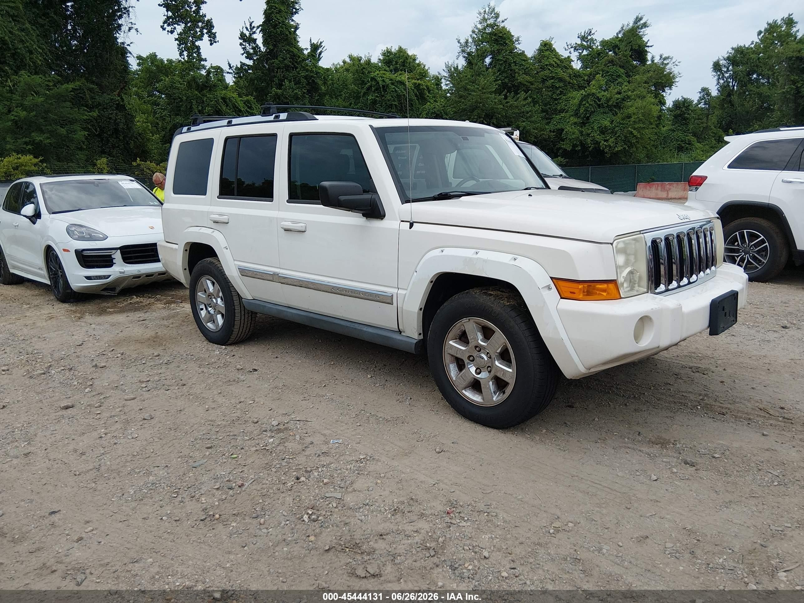 2006 Jeep Commander Limited White vin: 1J8HG58296C328003