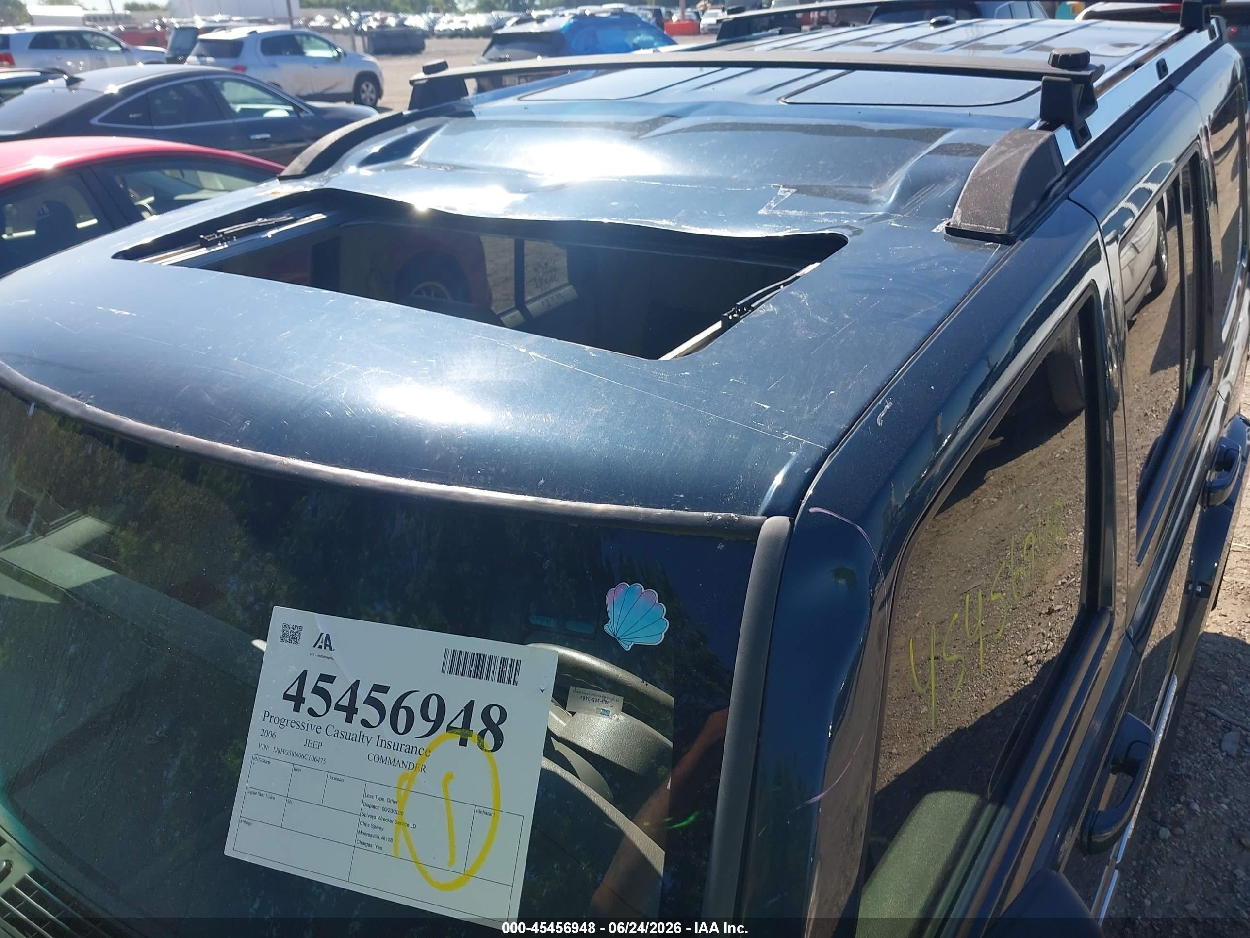 2006 Jeep Commander Limited Синий vin: 1J8HG58N06C106475