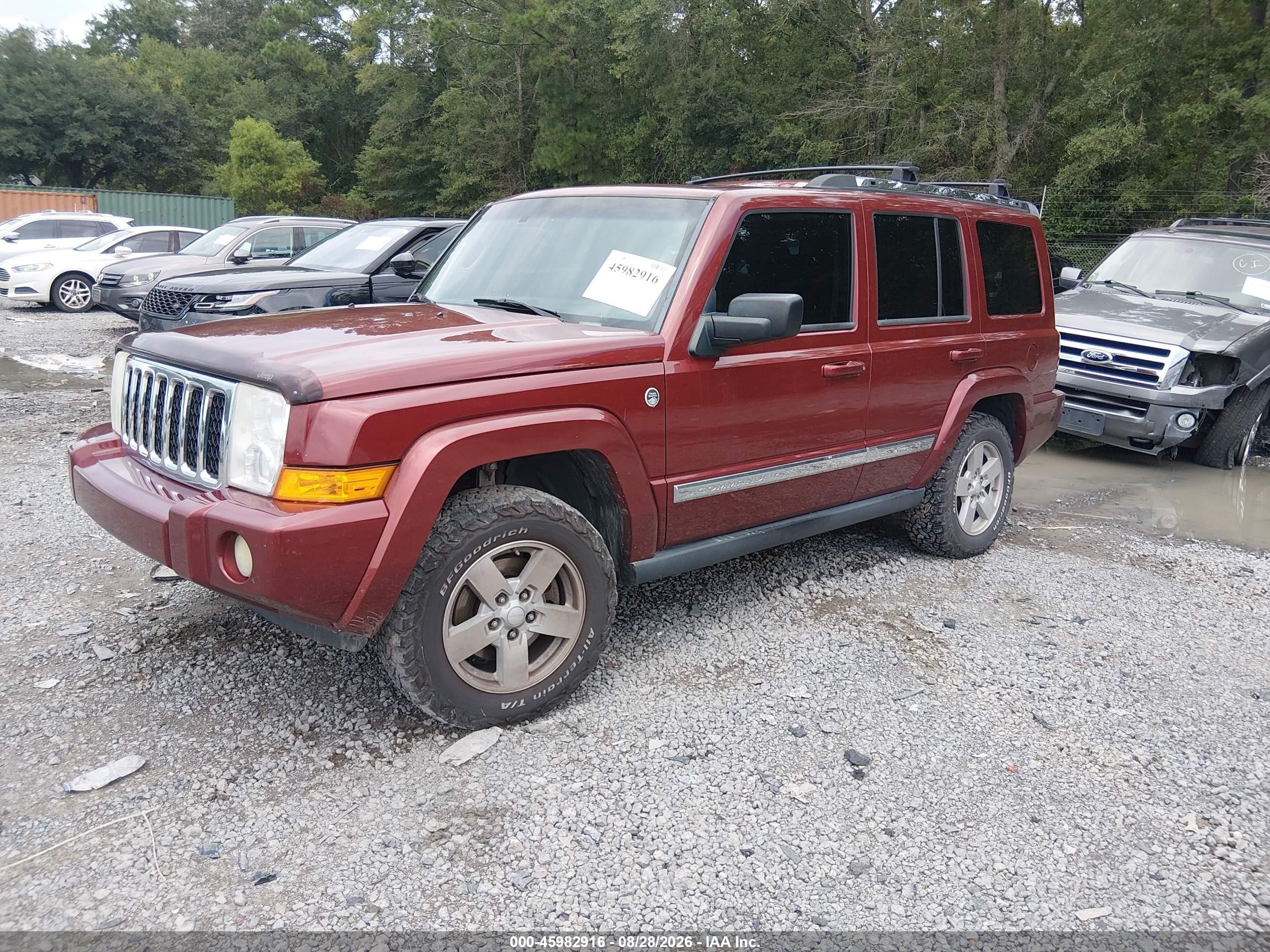 2008 Jeep Commander Limited Red vin: 1J8HG58N28C205852