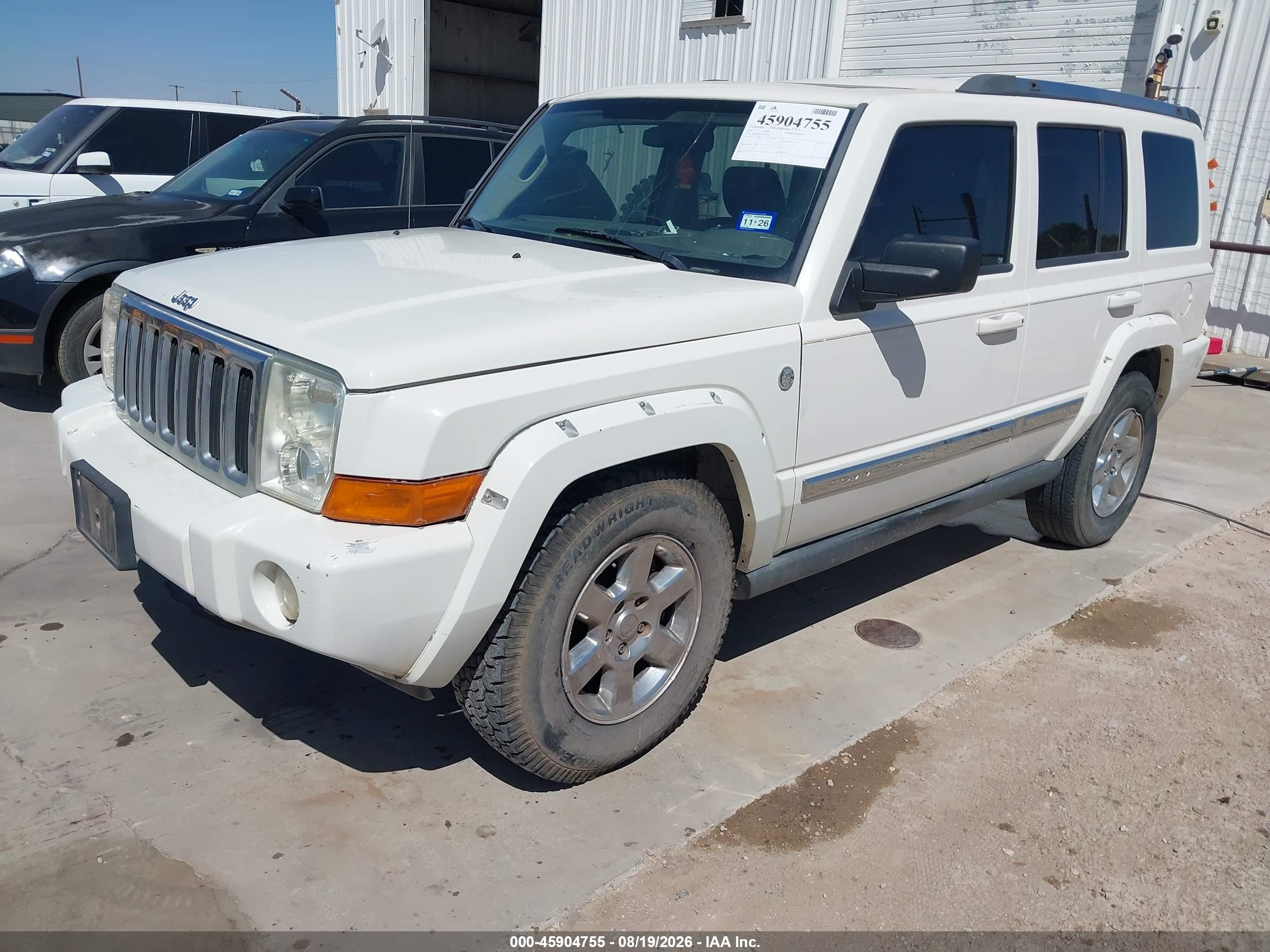 2007 Jeep Commander Limited White vin: 1J8HG58P37C629766
