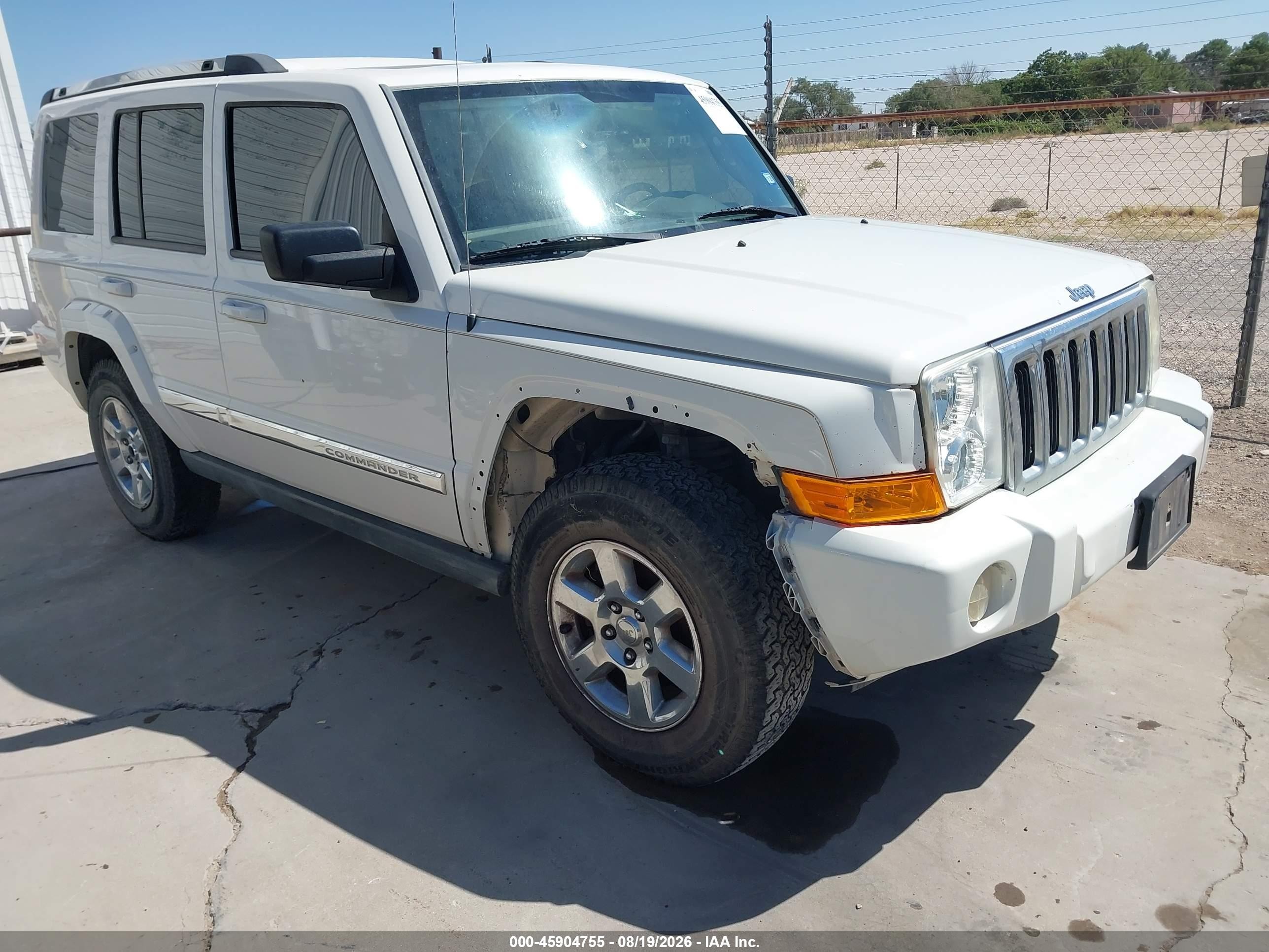 2007 Jeep Commander Limited White vin: 1J8HG58P37C629766