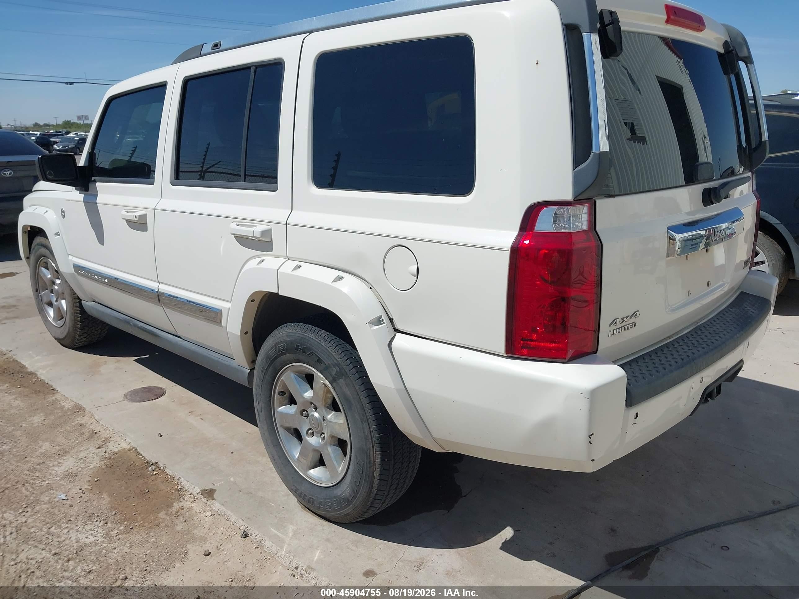 2007 Jeep Commander Limited White vin: 1J8HG58P37C629766