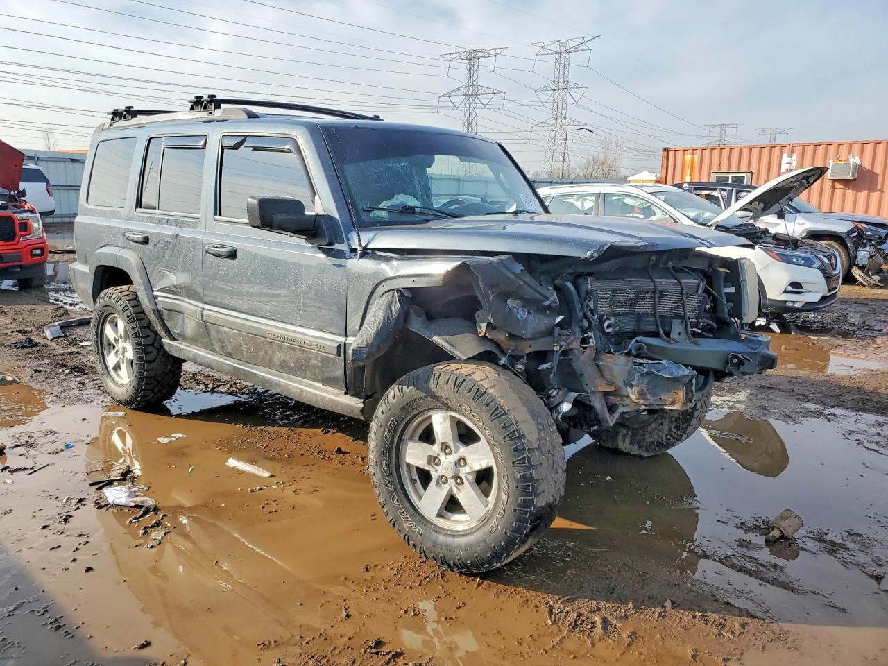 2008 Jeep Commander Sport Серый vin: 1J8HH48K08C144983