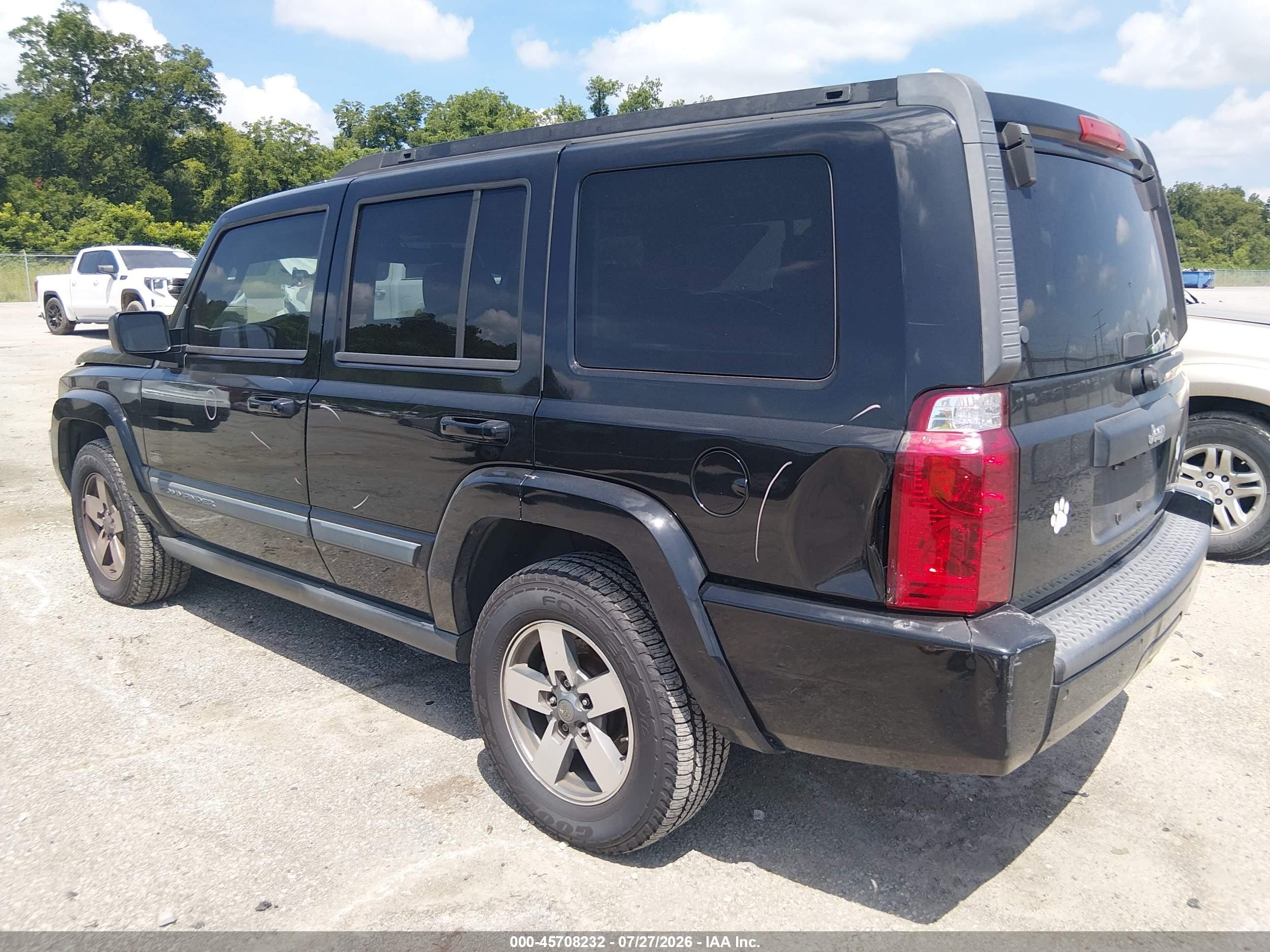 2007 Jeep Commander Sport Черный vin: 1J8HH48K77C699718