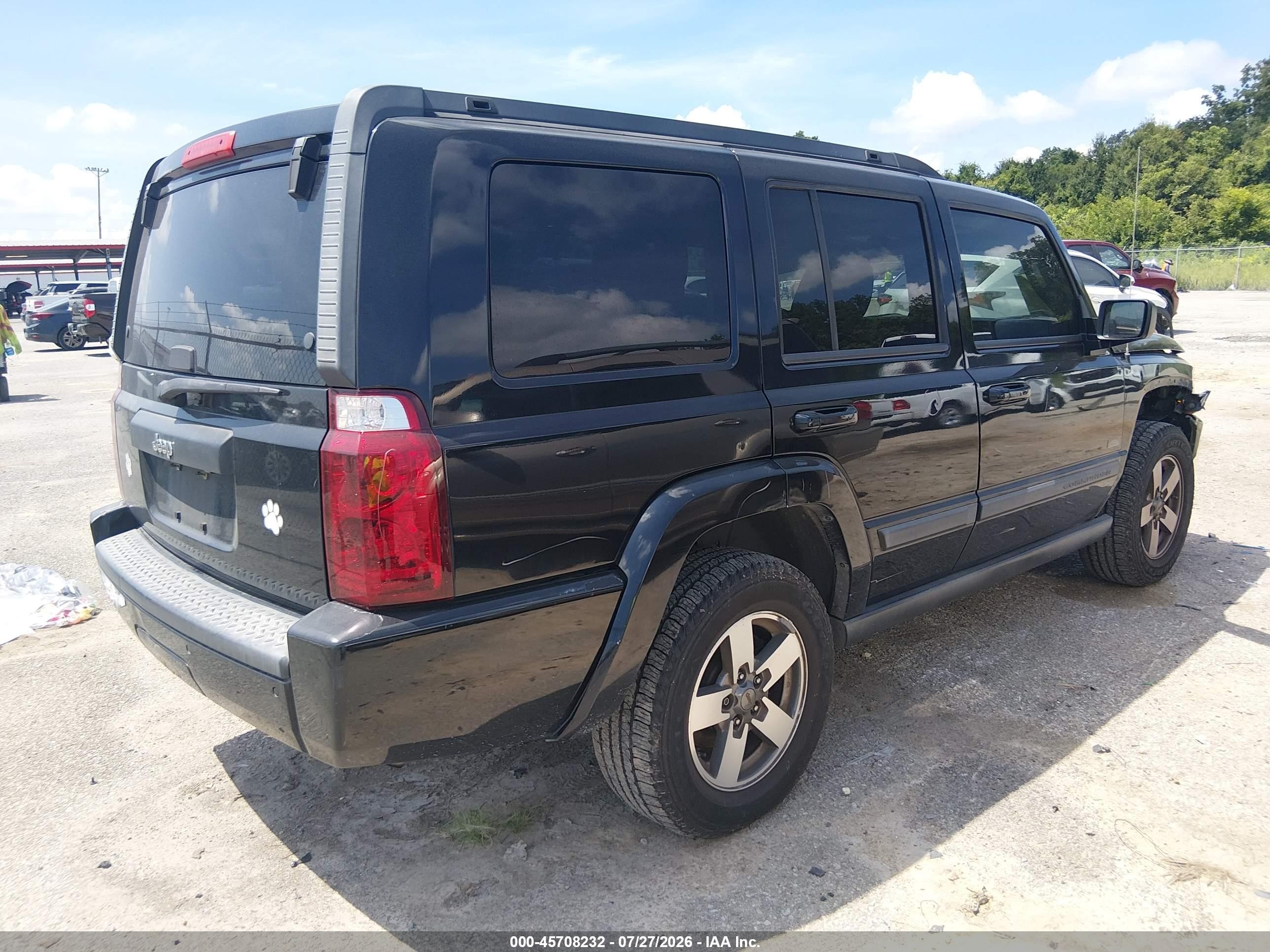 2007 Jeep Commander Sport Черный vin: 1J8HH48K77C699718