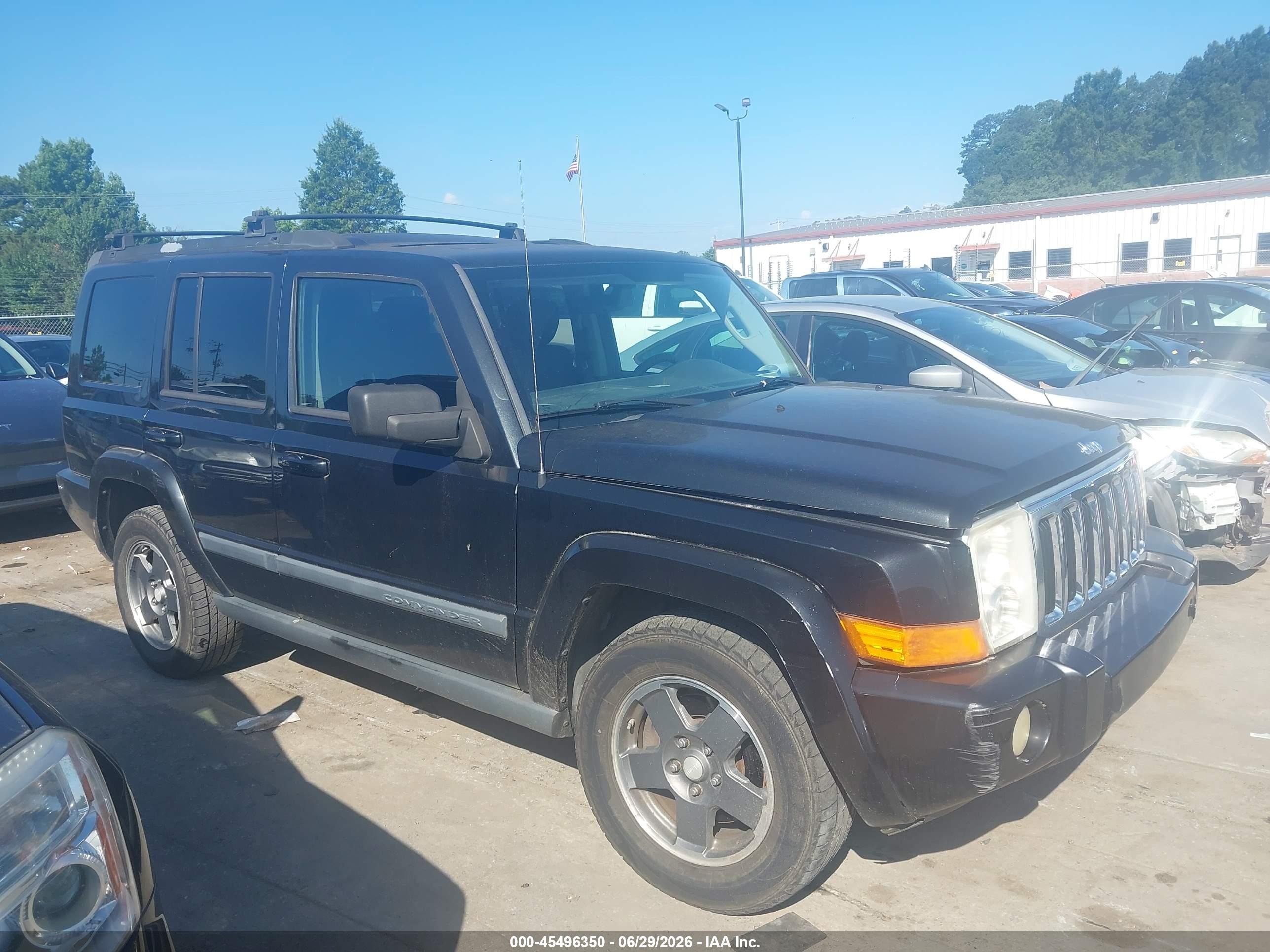 2008 Jeep Commander Sport Black vin: 1J8HH48N38C223753