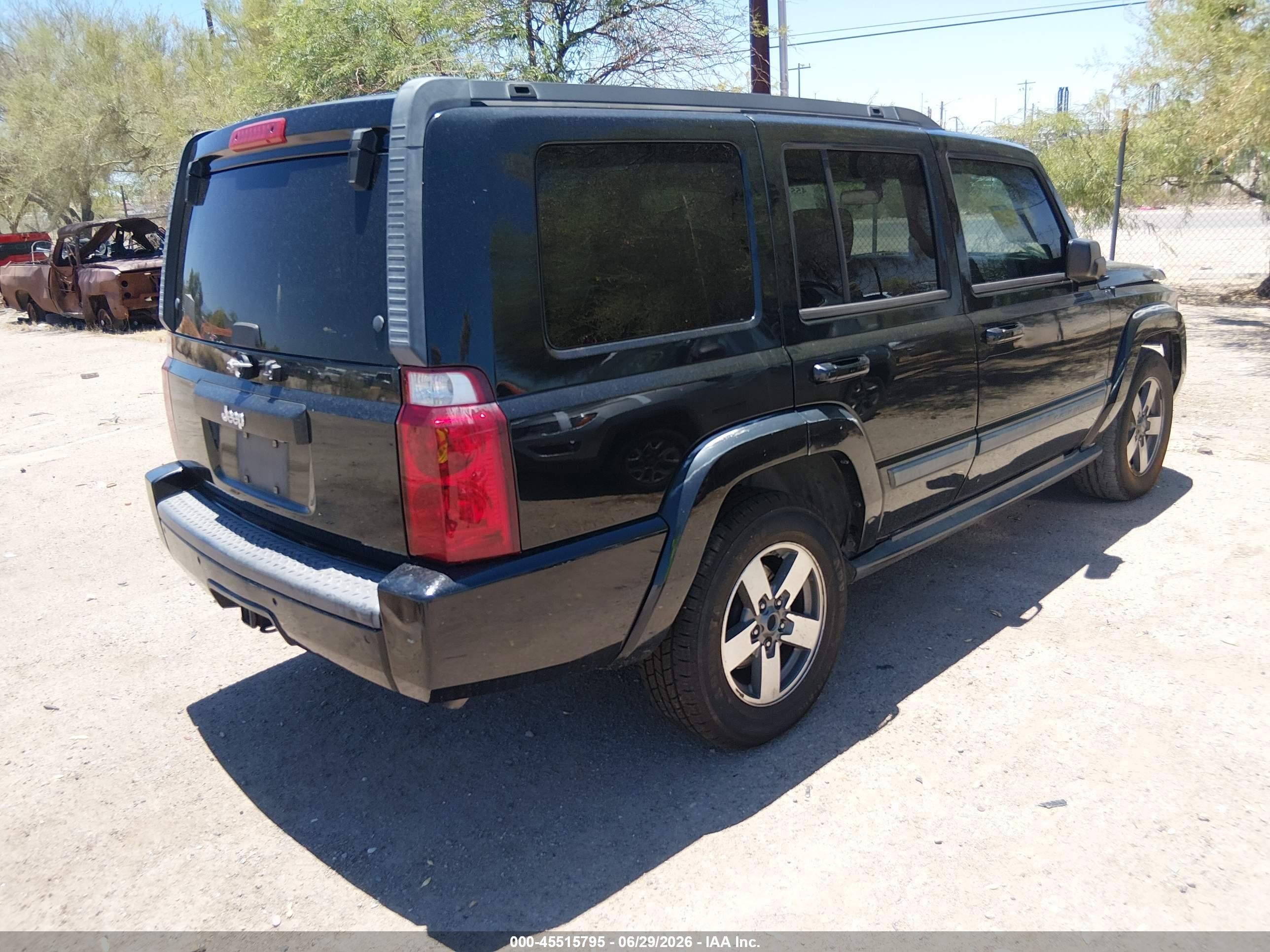 2008 Jeep Commander Sport Black vin: 1J8HH48N98C182139