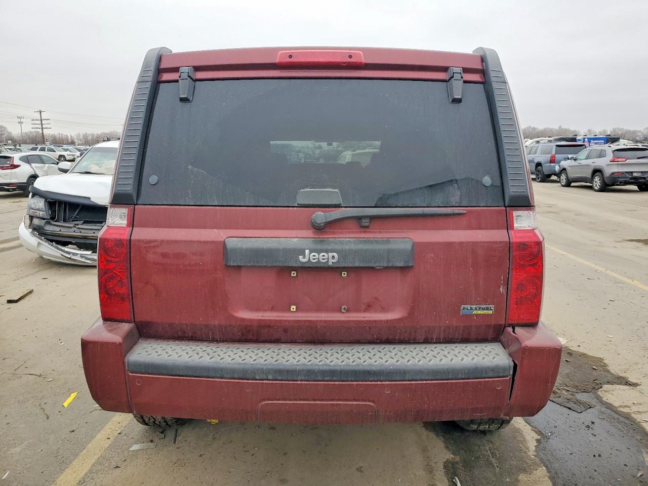 2007 Jeep Commander Темно-бордовый vin: 1J8HH48P37C604700