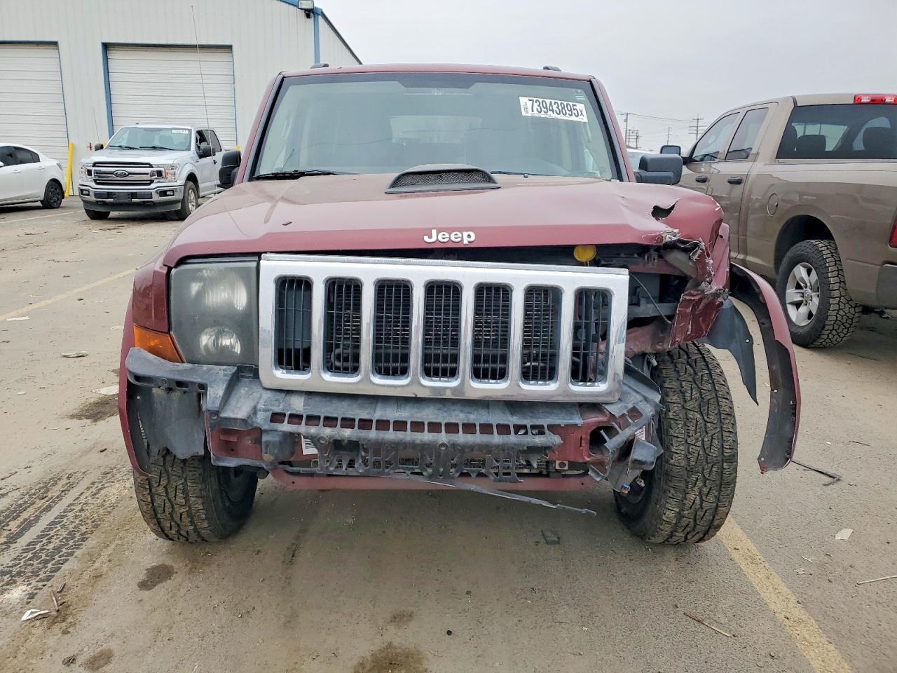 2007 Jeep Commander Темно-бордовый vin: 1J8HH48P37C604700