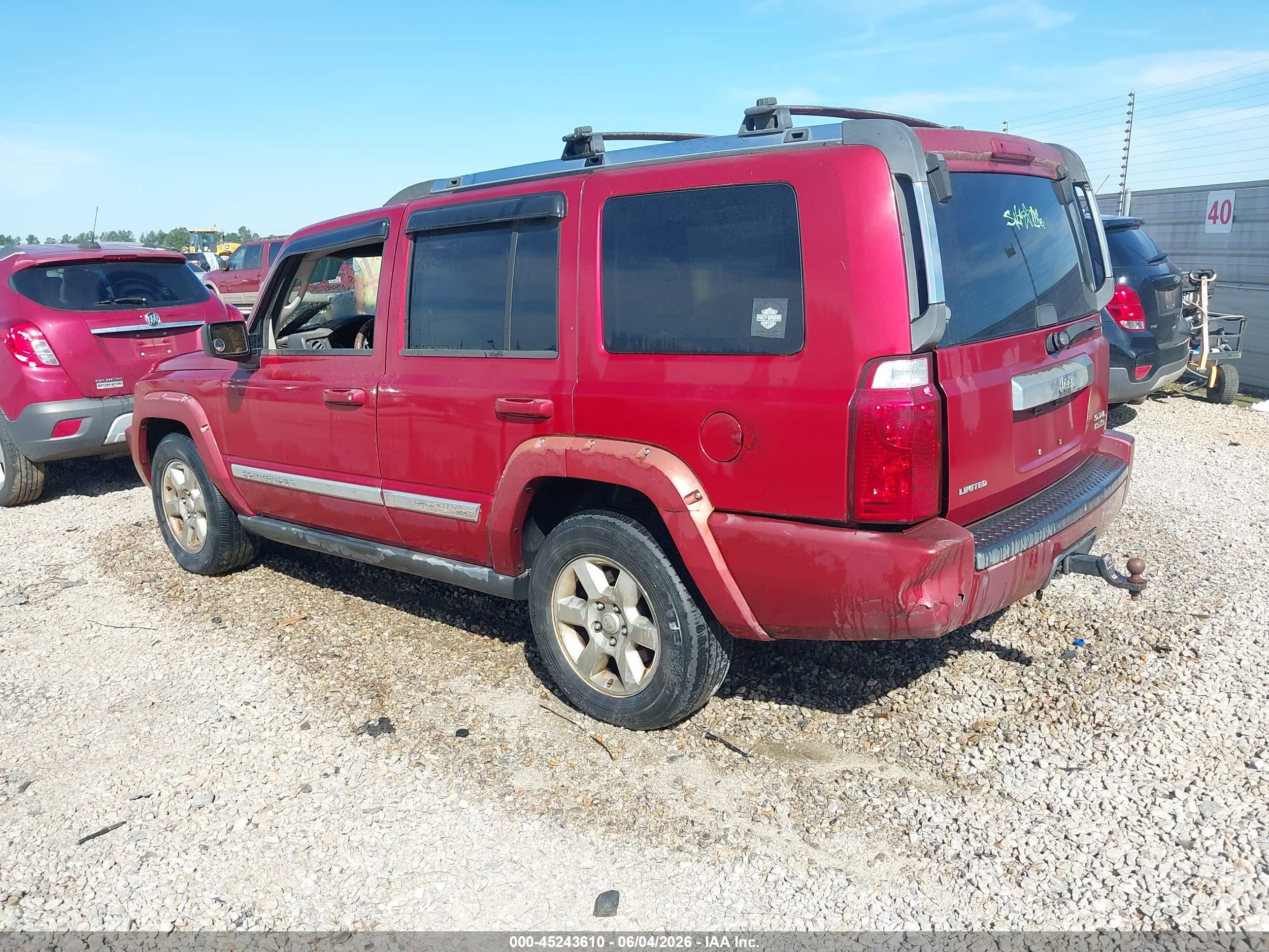 2006 Jeep Commander Limited Red vin: 1J8HH58286C247717
