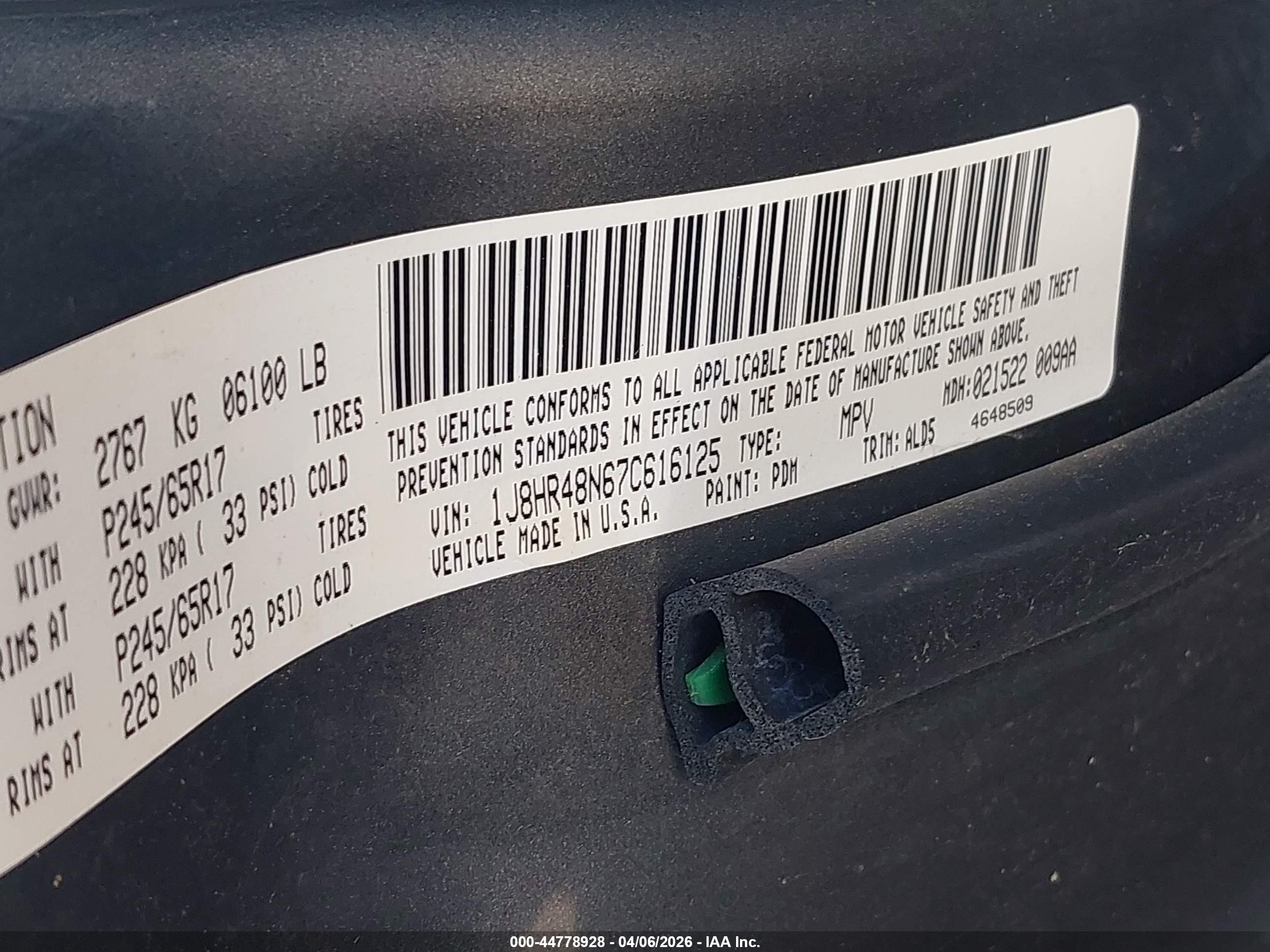 2007 Jeep Grand Cherokee Laredo Серый vin: 1J8HR48N67C616125