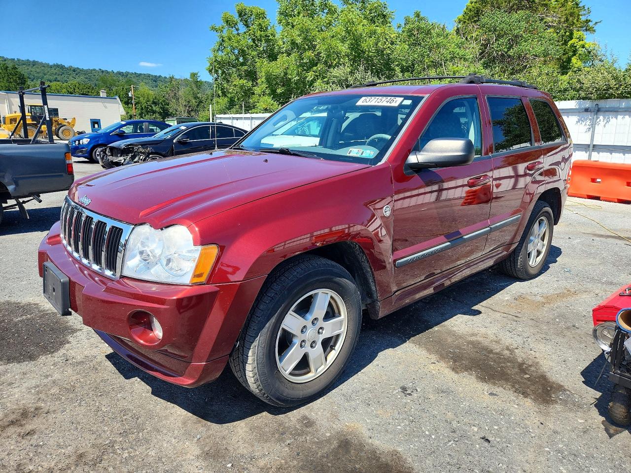 2007 Jeep Grand Cherokee Lared Бордовый vin: 1J8HR48P17C540301