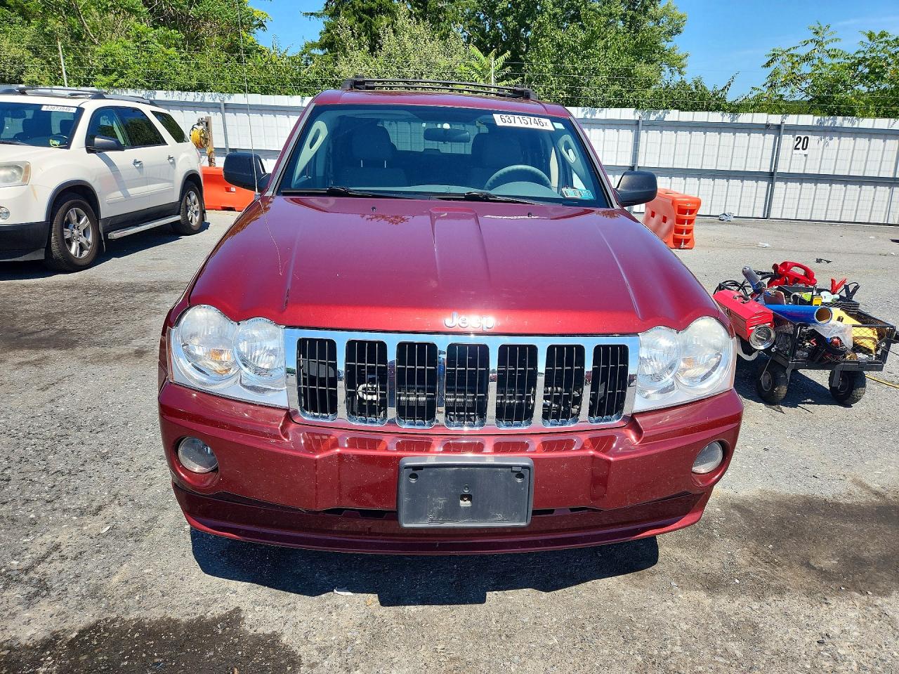 2007 Jeep Grand Cherokee Lared Burgundy vin: 1J8HR48P17C540301
