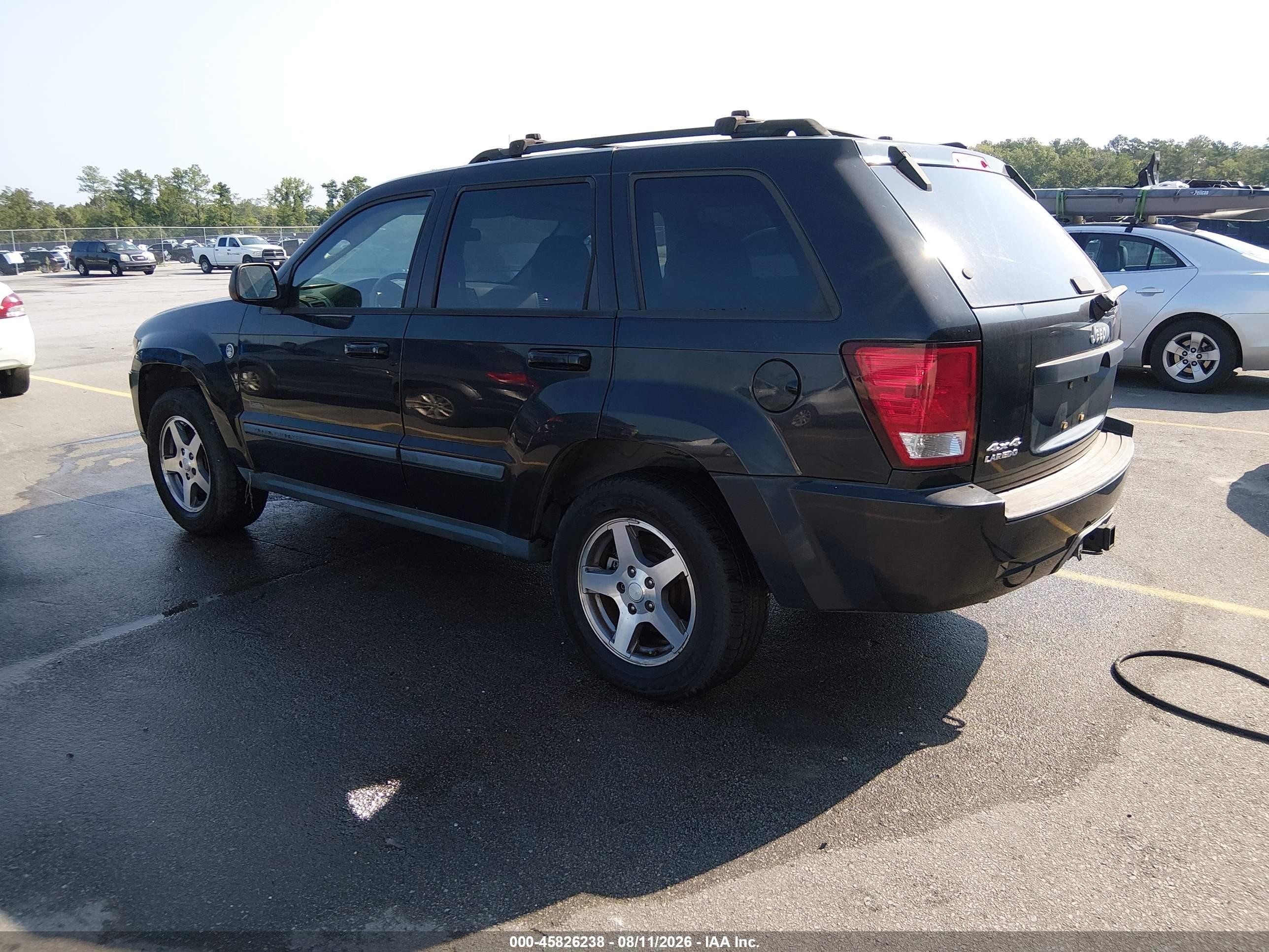 2007 Jeep Grand Cherokee Laredo Black vin: 1J8HR48P37C693763
