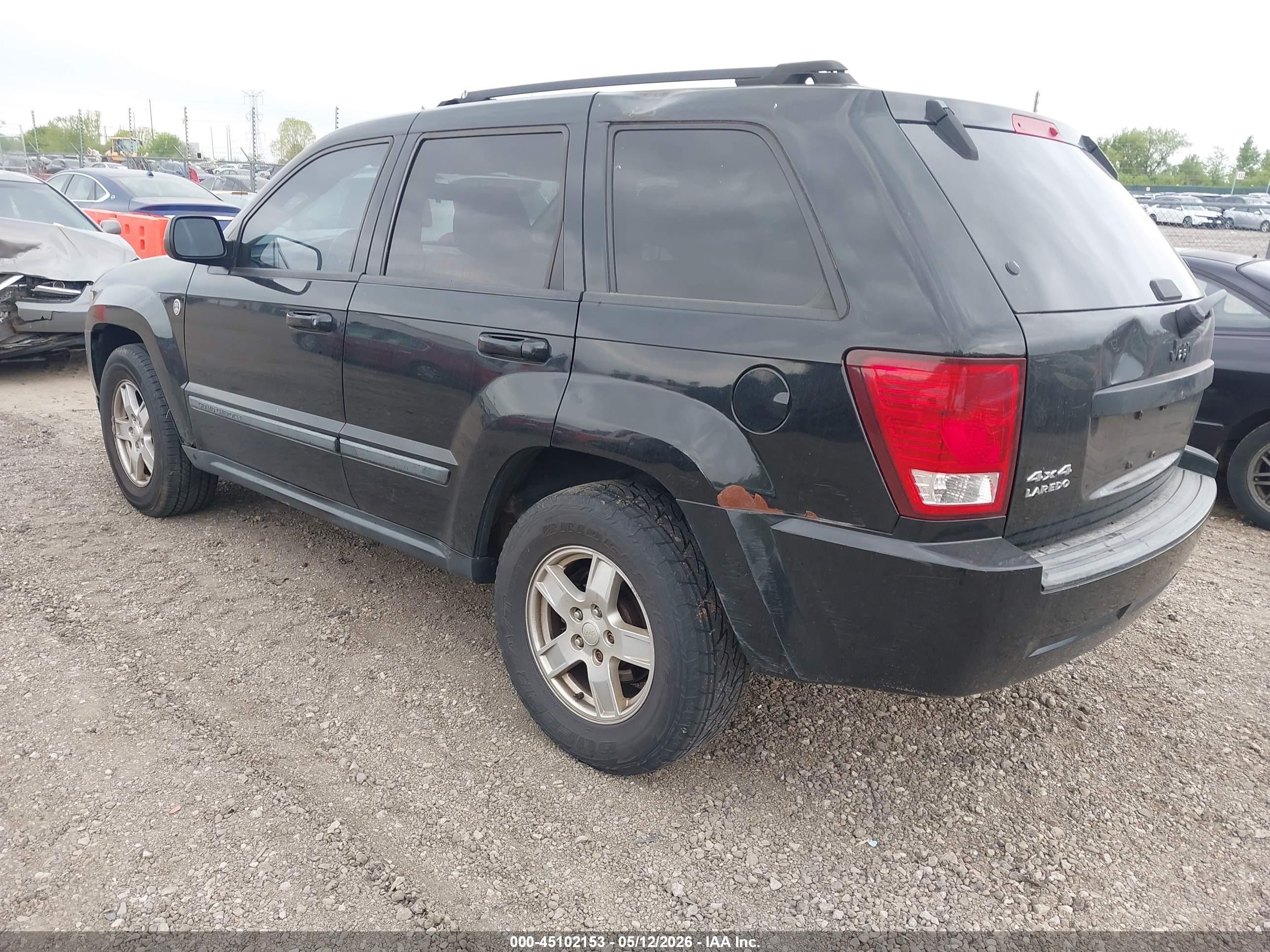 2007 Jeep Grand Cherokee Laredo Black vin: 1J8HR48P57C634584