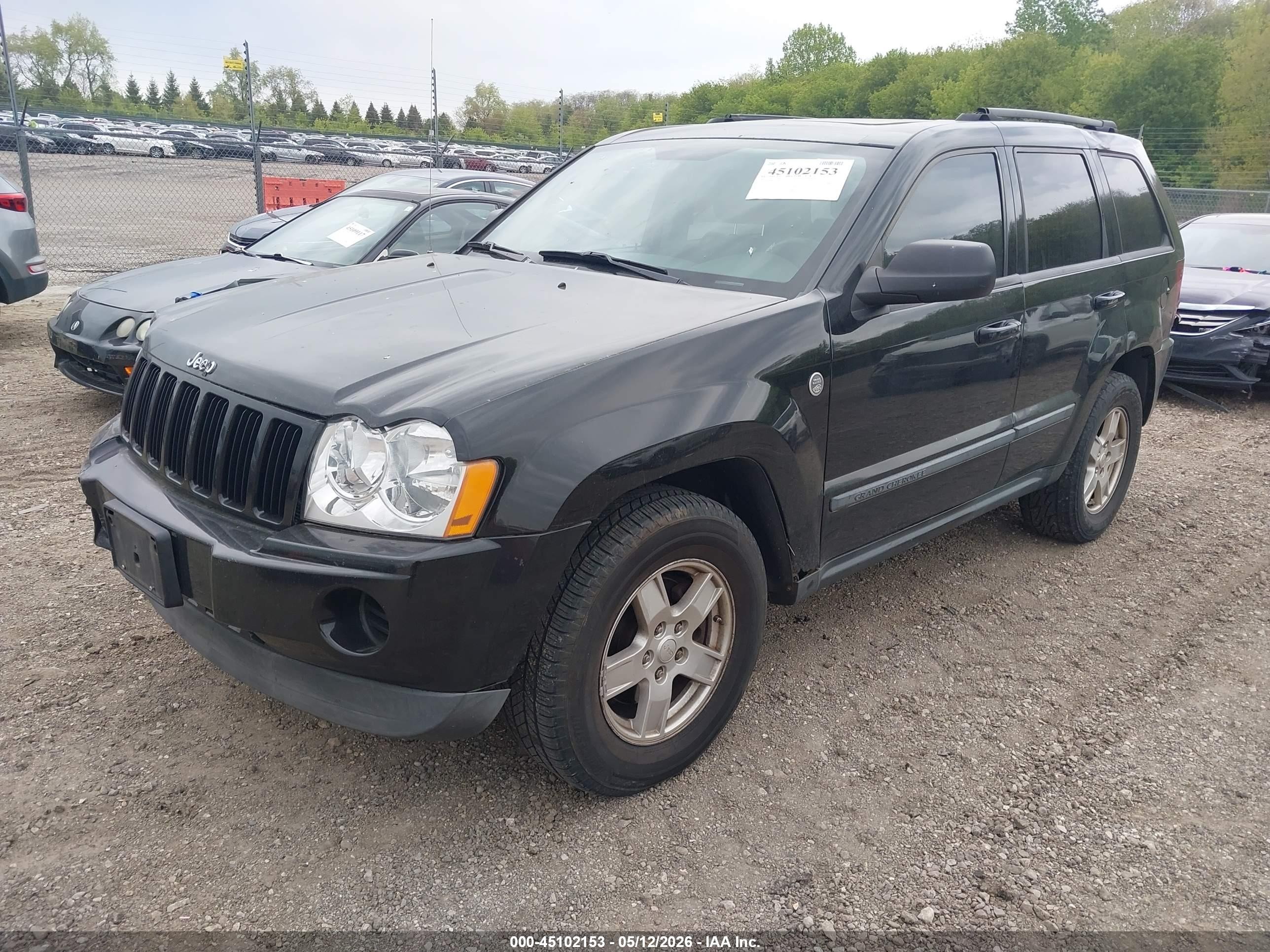 2007 Jeep Grand Cherokee Laredo Black vin: 1J8HR48P57C634584