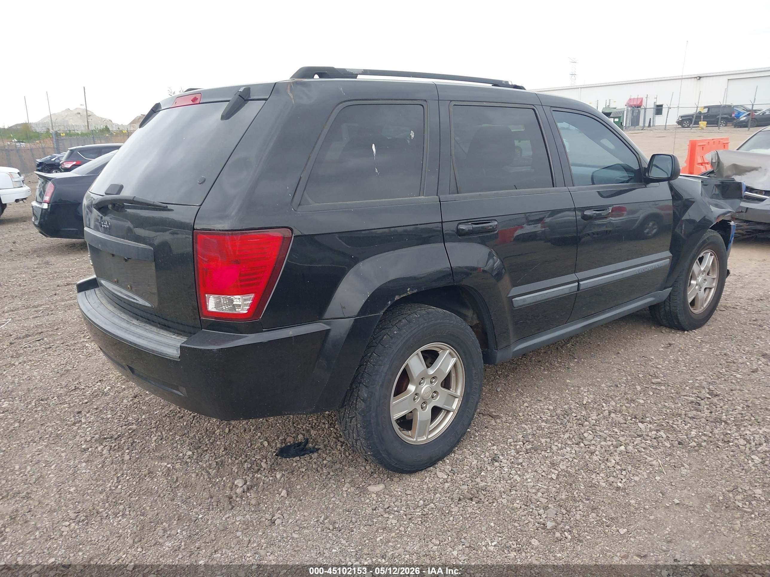 2007 Jeep Grand Cherokee Laredo Black vin: 1J8HR48P57C634584