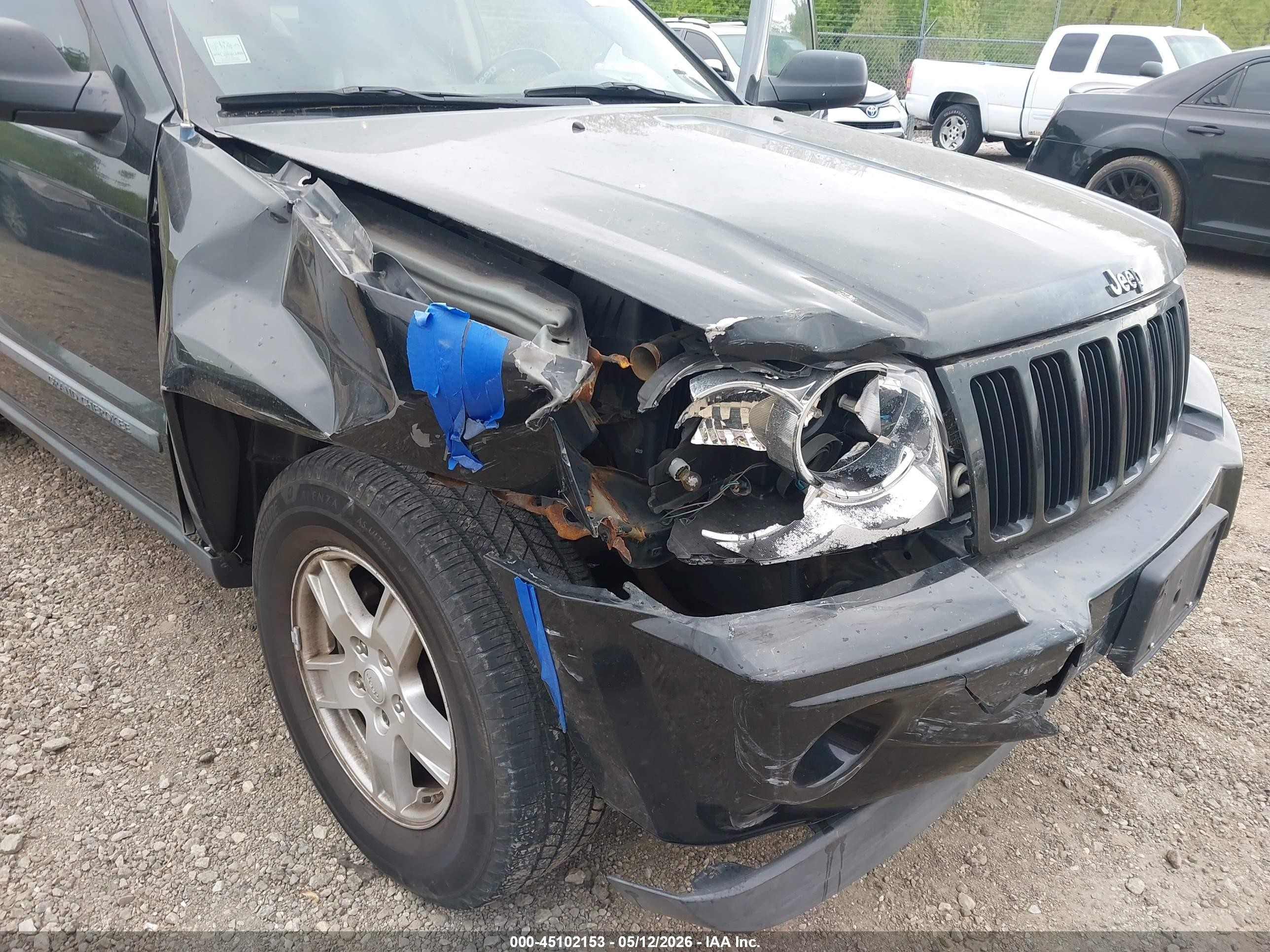 2007 Jeep Grand Cherokee Laredo Black vin: 1J8HR48P57C634584