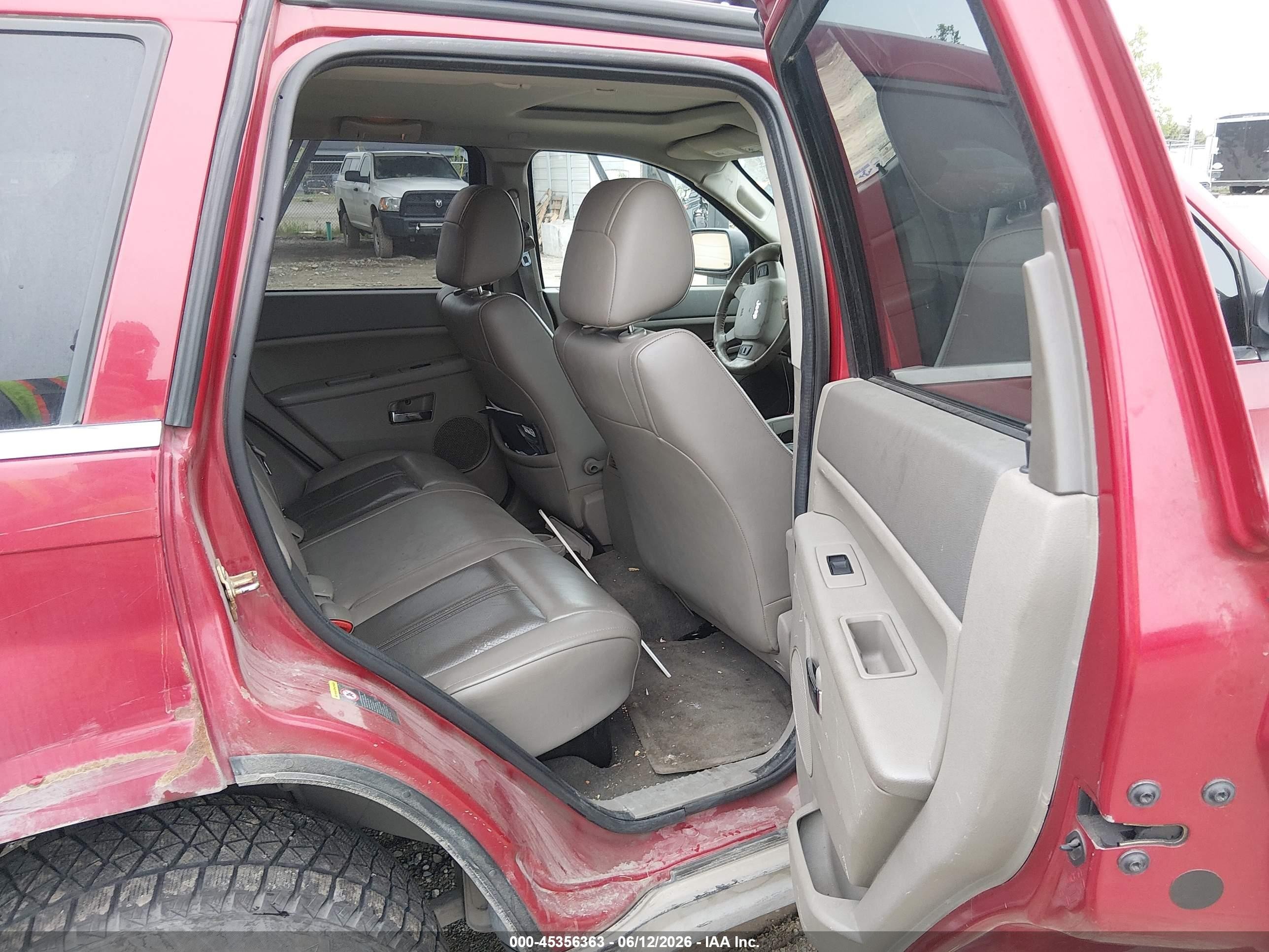 2005 Jeep Grand Cherokee Limited Red vin: 1J8HR58205C613603