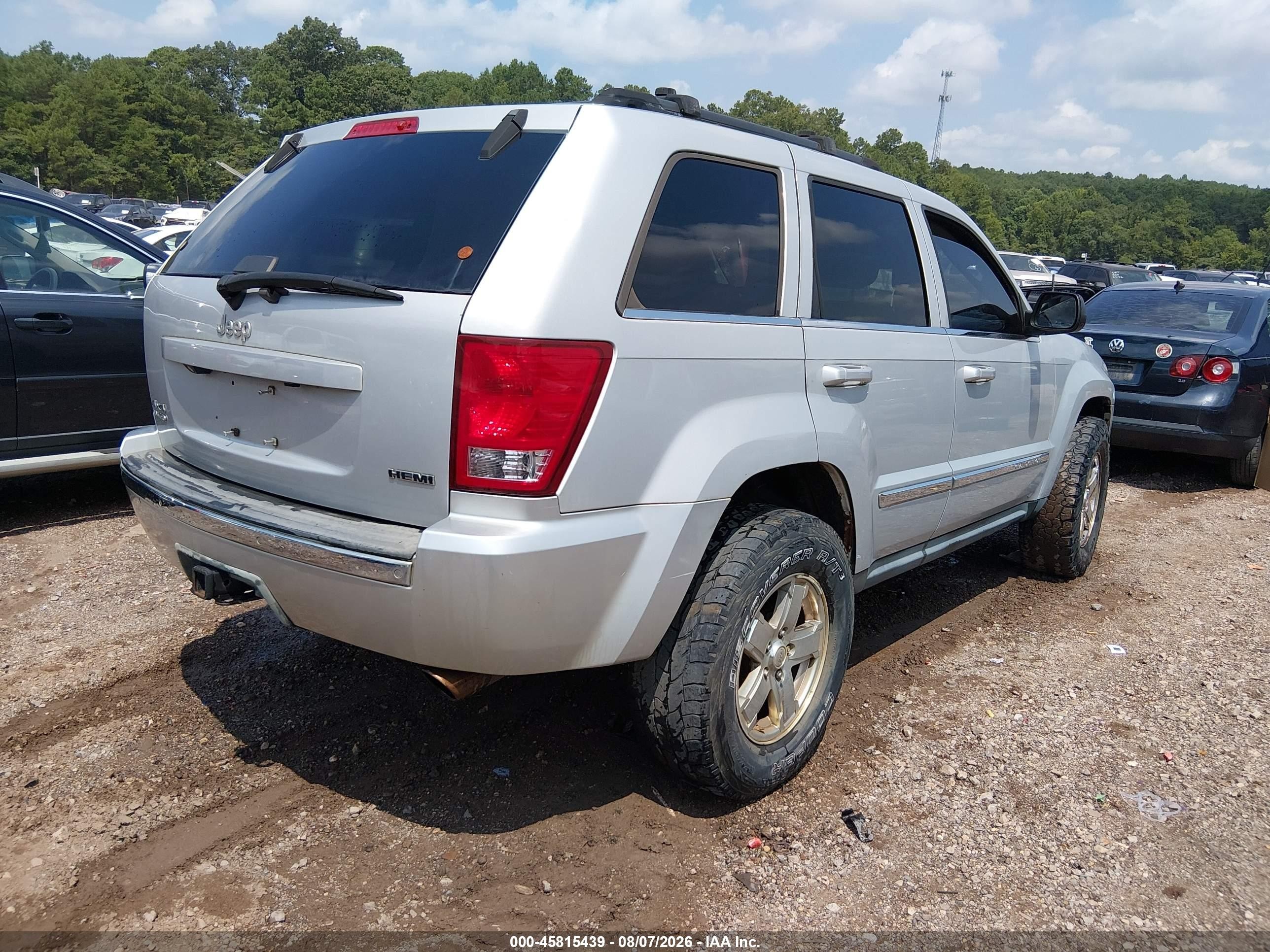 2007 Jeep Grand Cherokee Limited Silver vin: 1J8HR58237C535384