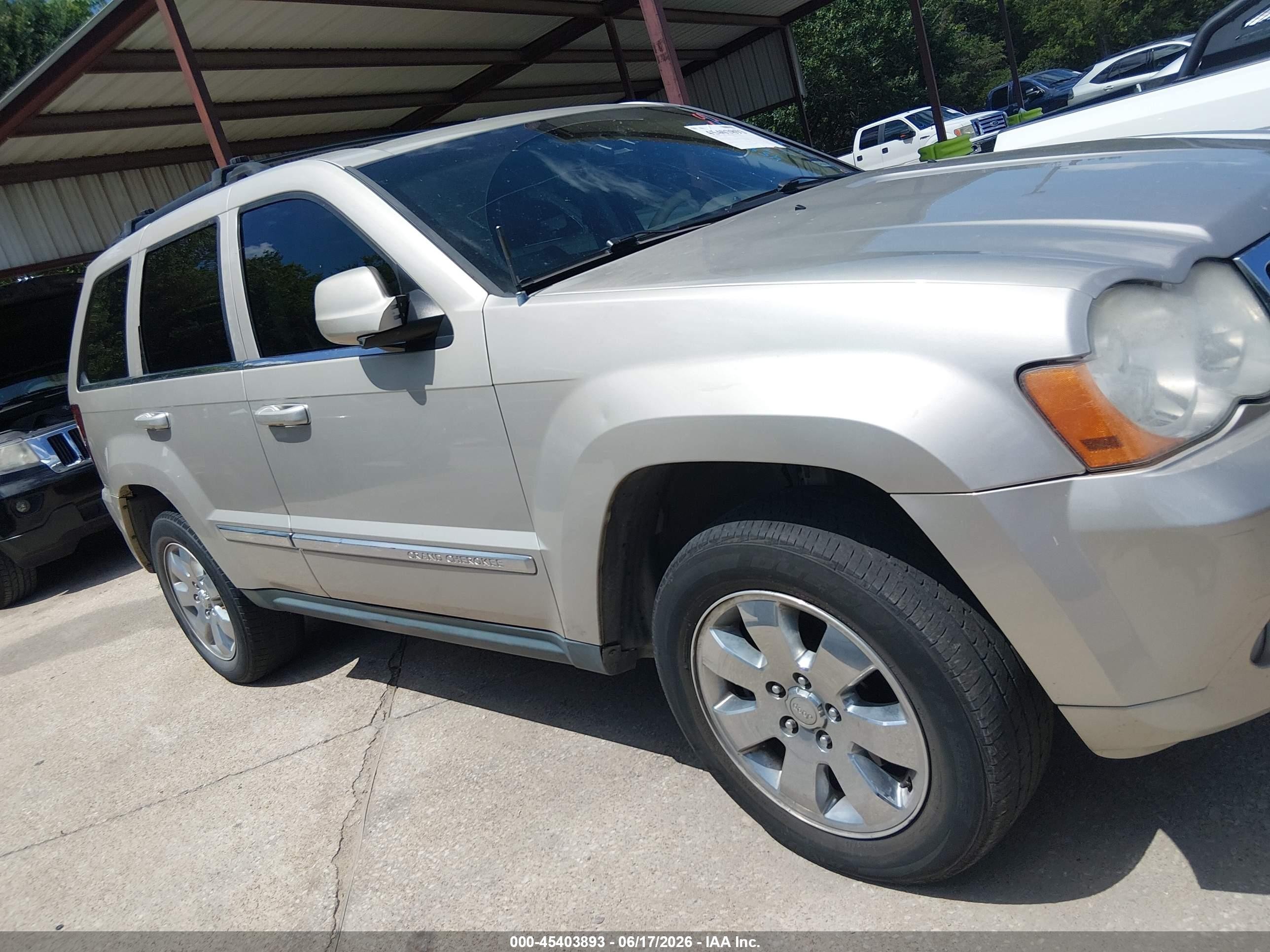 2008 Jeep Grand Cherokee Limited Champagne vin: 1J8HR58238C117764