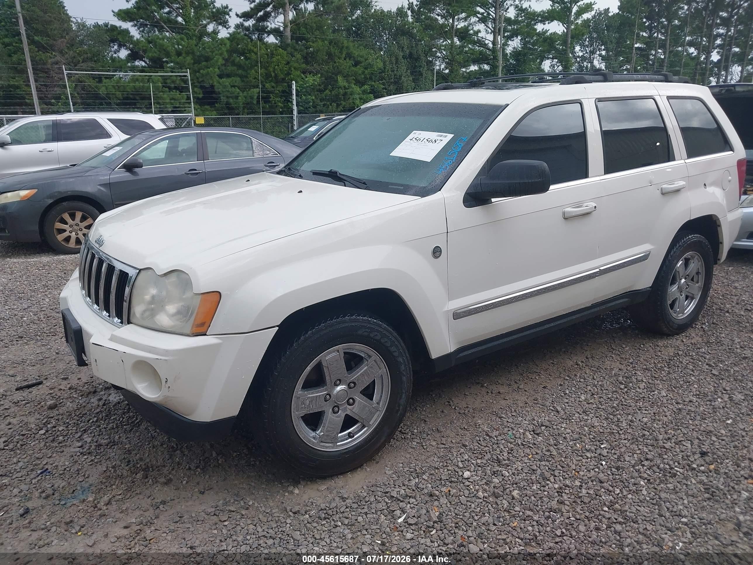 2007 Jeep Grand Cherokee Limited White vin: 1J8HR58247C606110