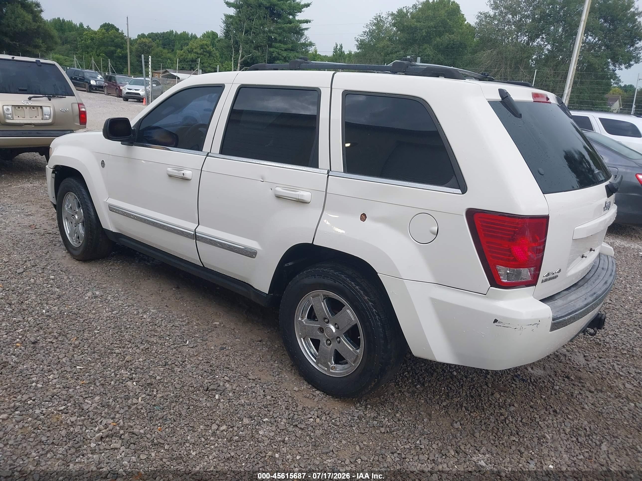 2007 Jeep Grand Cherokee Limited White vin: 1J8HR58247C606110