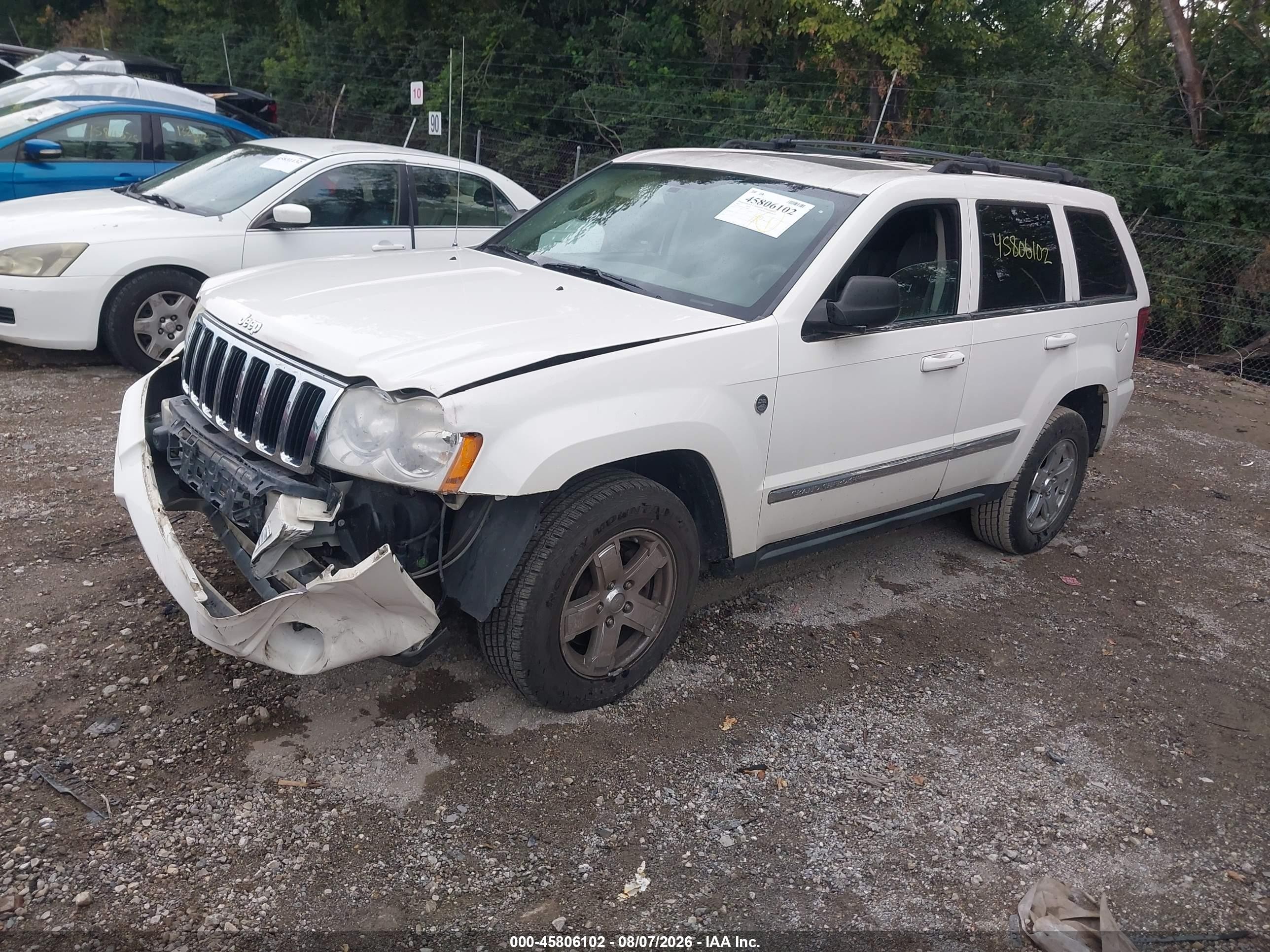 2007 Jeep Grand Cherokee Limited Белый vin: 1J8HR58257C520093