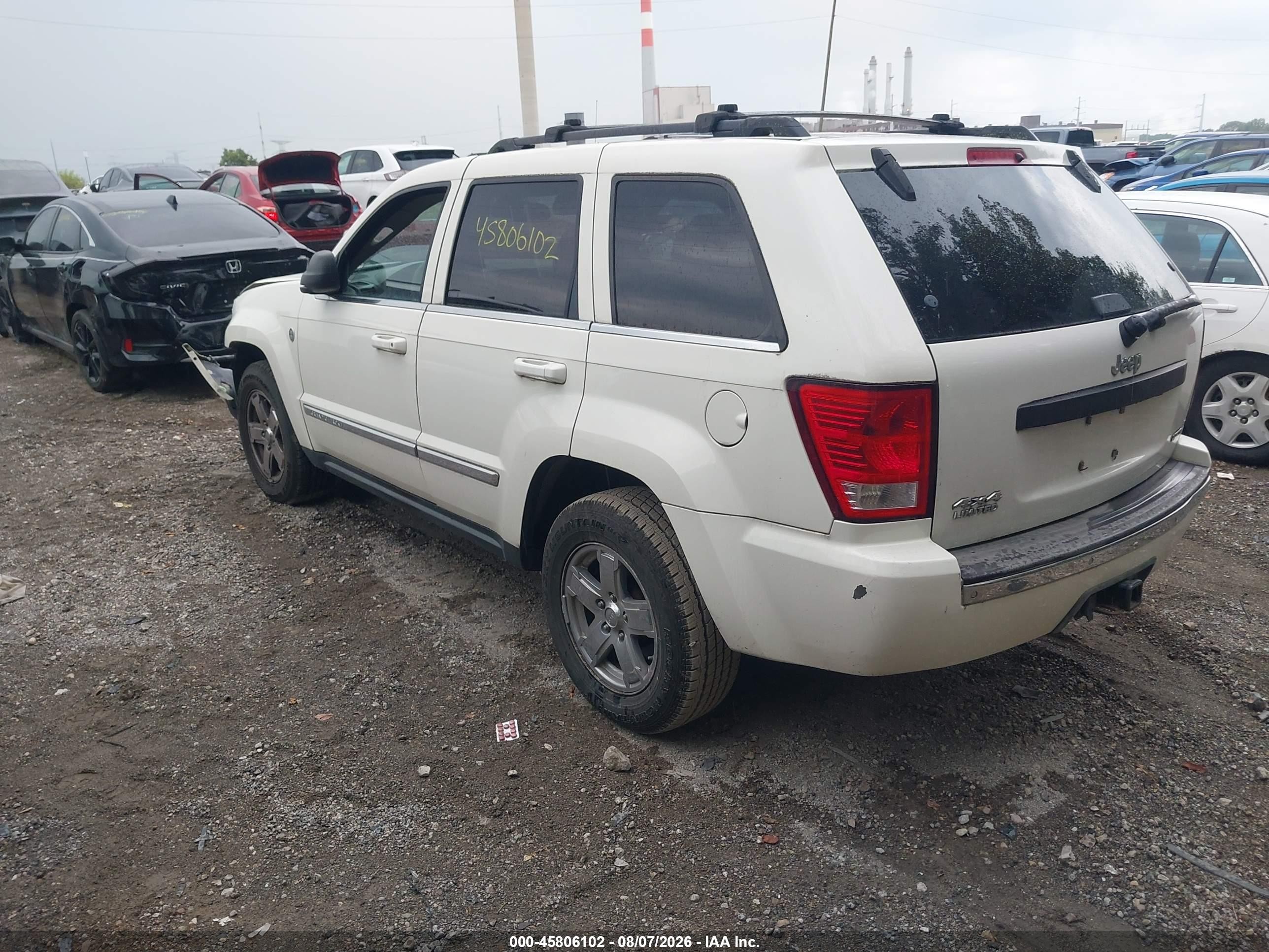 2007 Jeep Grand Cherokee Limited Белый vin: 1J8HR58257C520093