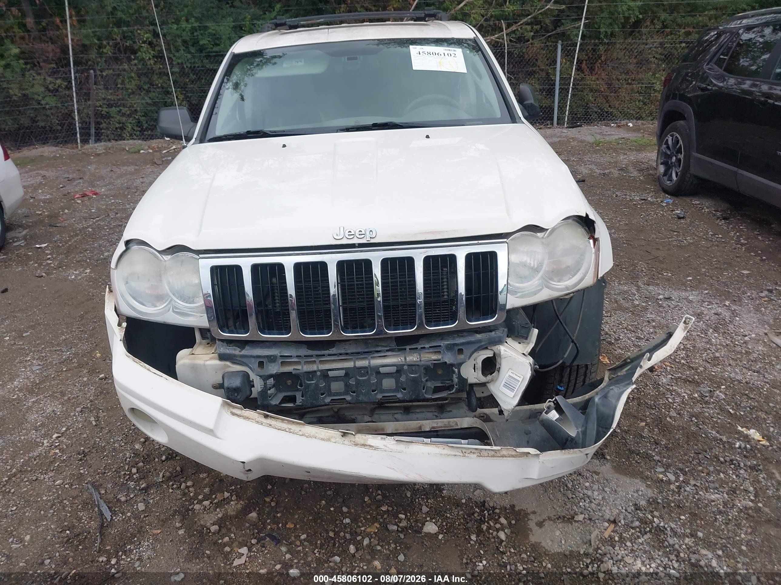 2007 Jeep Grand Cherokee Limited Белый vin: 1J8HR58257C520093