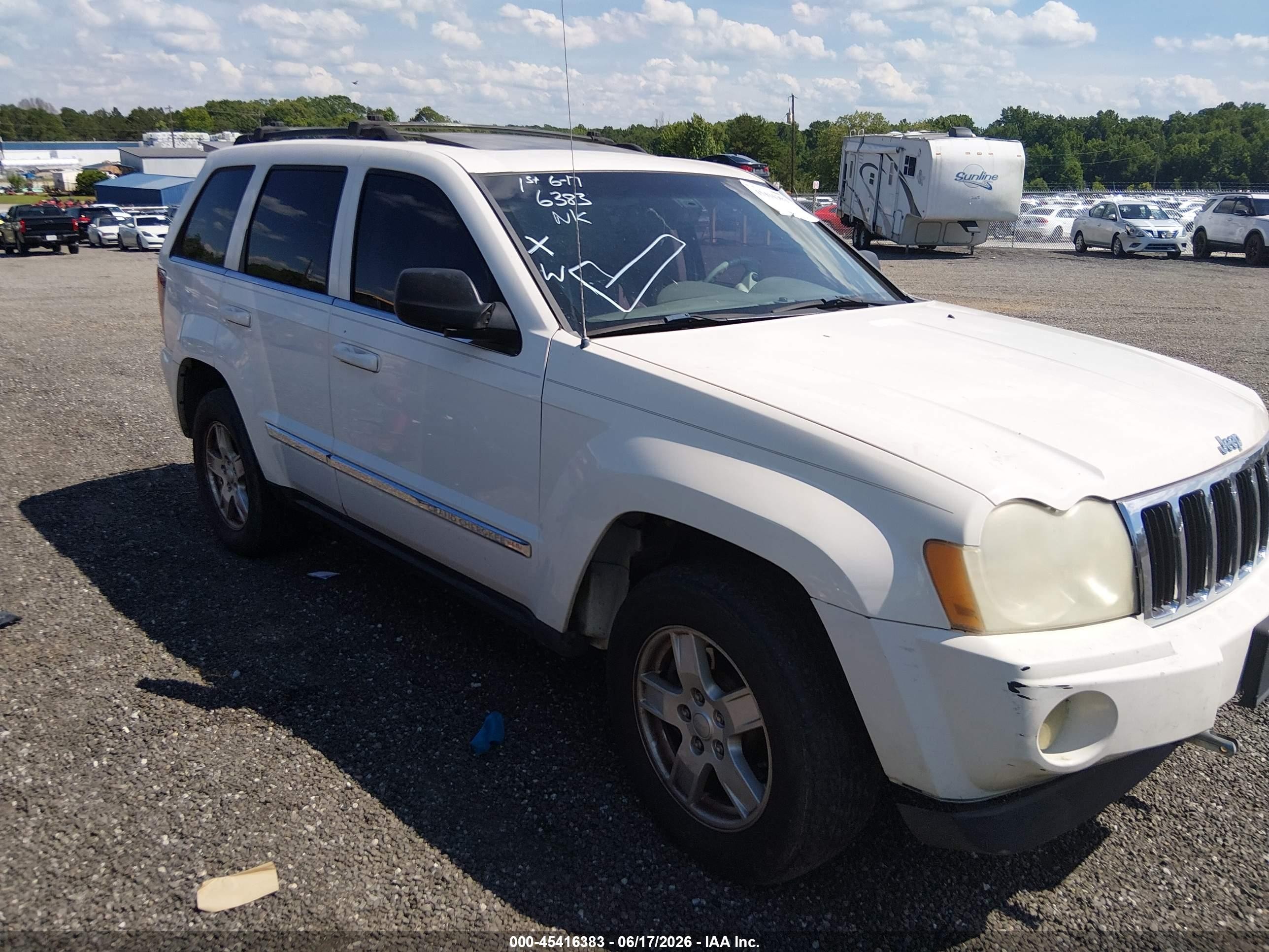 2005 Jeep Grand Cherokee Limited White vin: 1J8HR58275C587145
