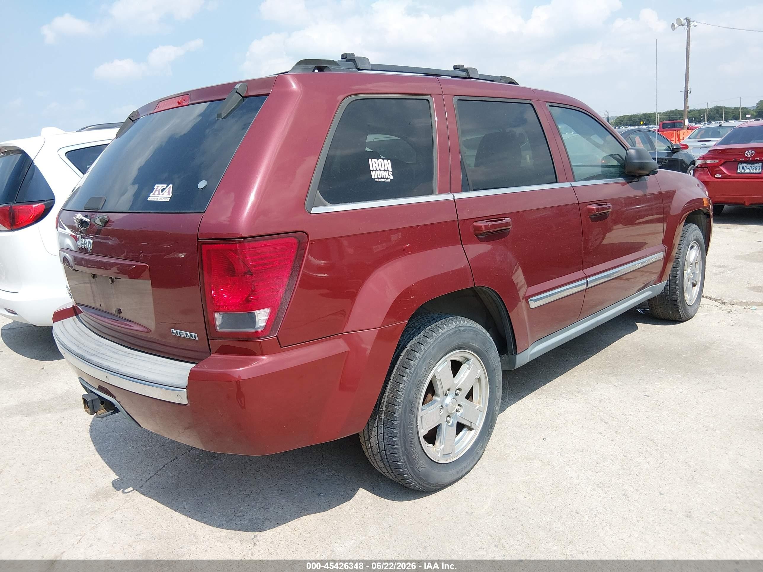 2007 Jeep Grand Cherokee Limited Burgundy vin: 1J8HR58277C662297