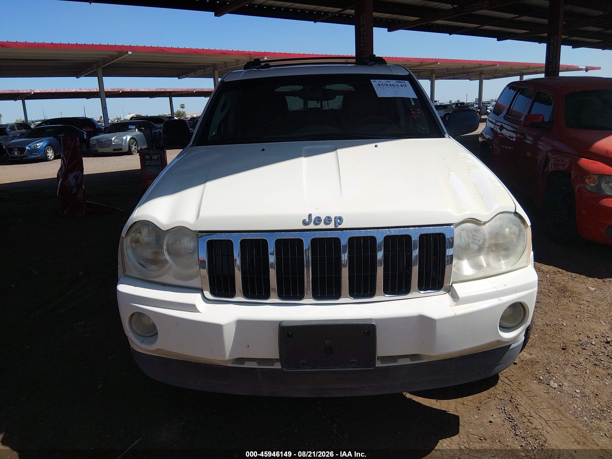 2006 Jeep Grand Cherokee Limited Белый vin: 1J8HR58296C172779