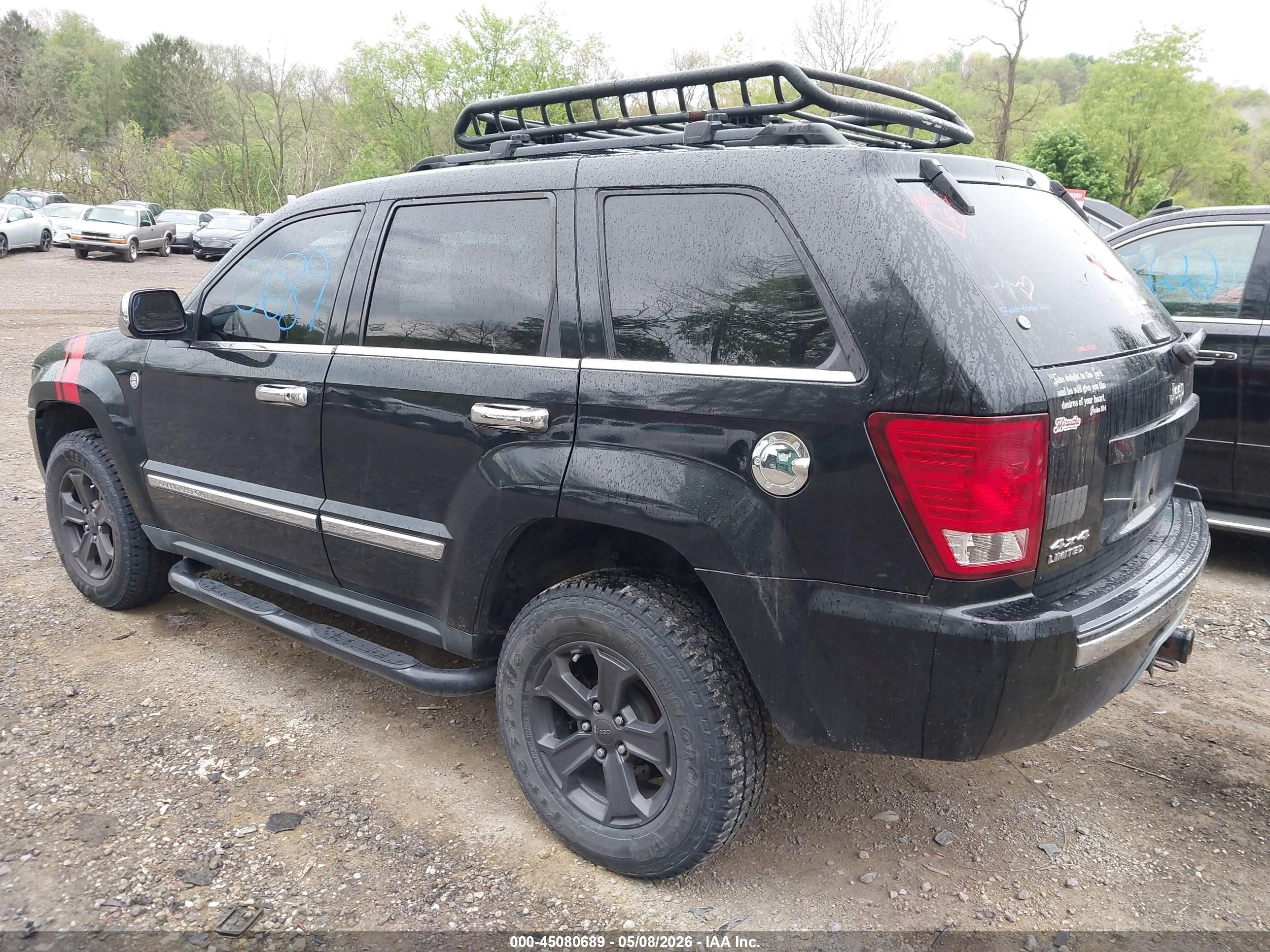 2007 Jeep Grand Cherokee Limited Black vin: 1J8HR58M77C633481
