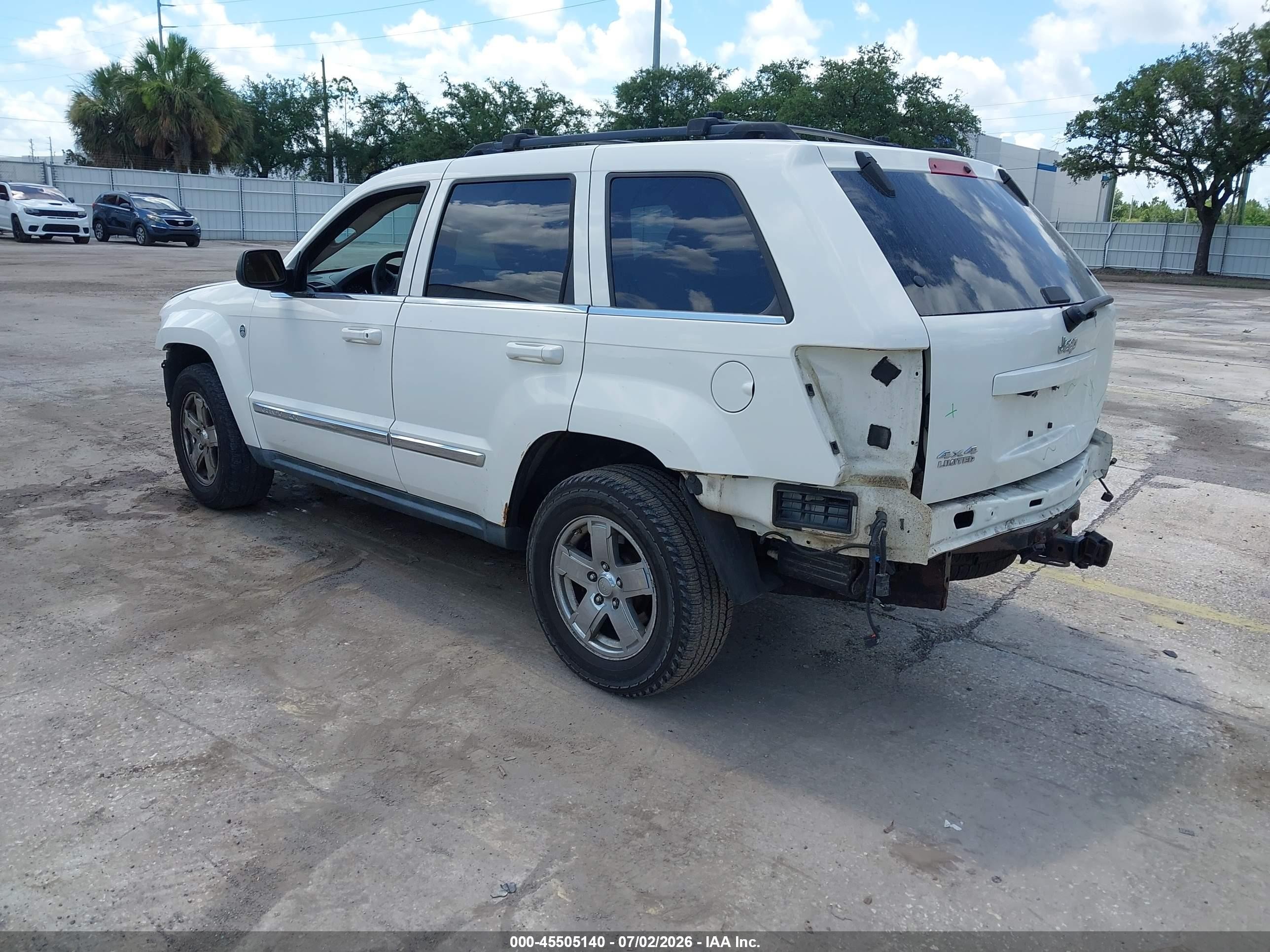 2007 Jeep Grand Cherokee Limited White vin: 1J8HR58N17C520196