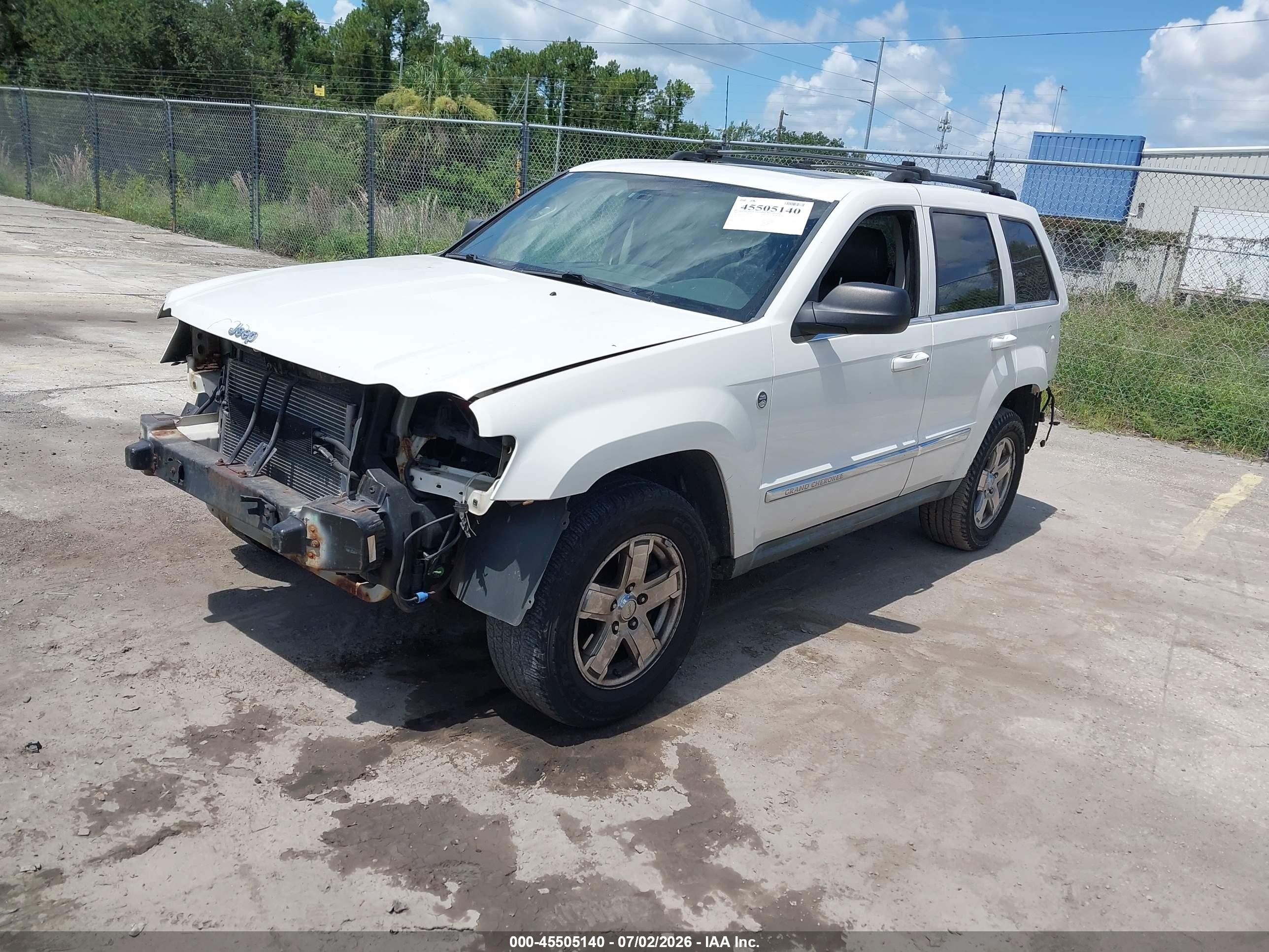 2007 Jeep Grand Cherokee Limited White vin: 1J8HR58N17C520196