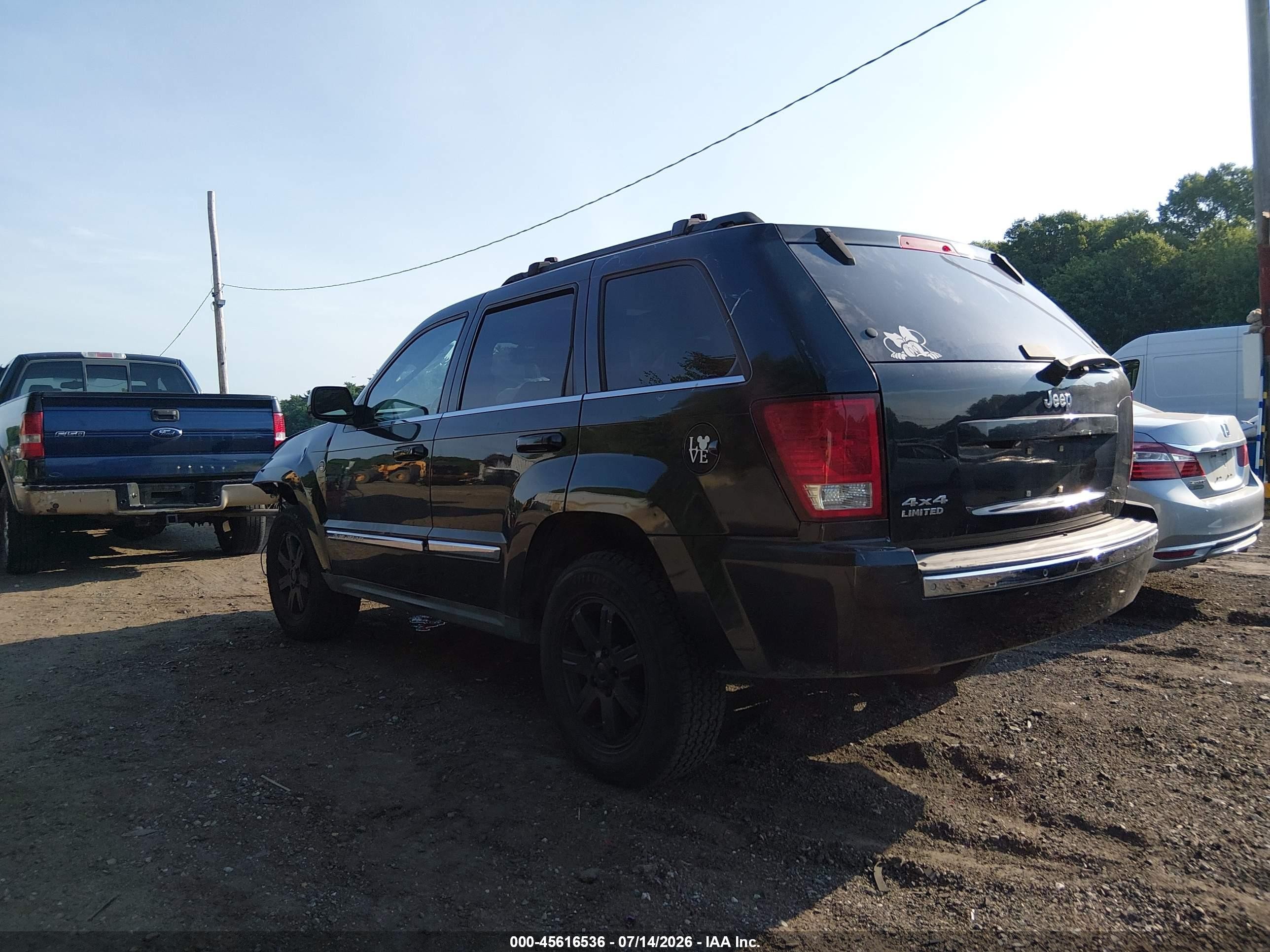 2008 Jeep Grand Cherokee Limited Black vin: 1J8HR58N98C205177