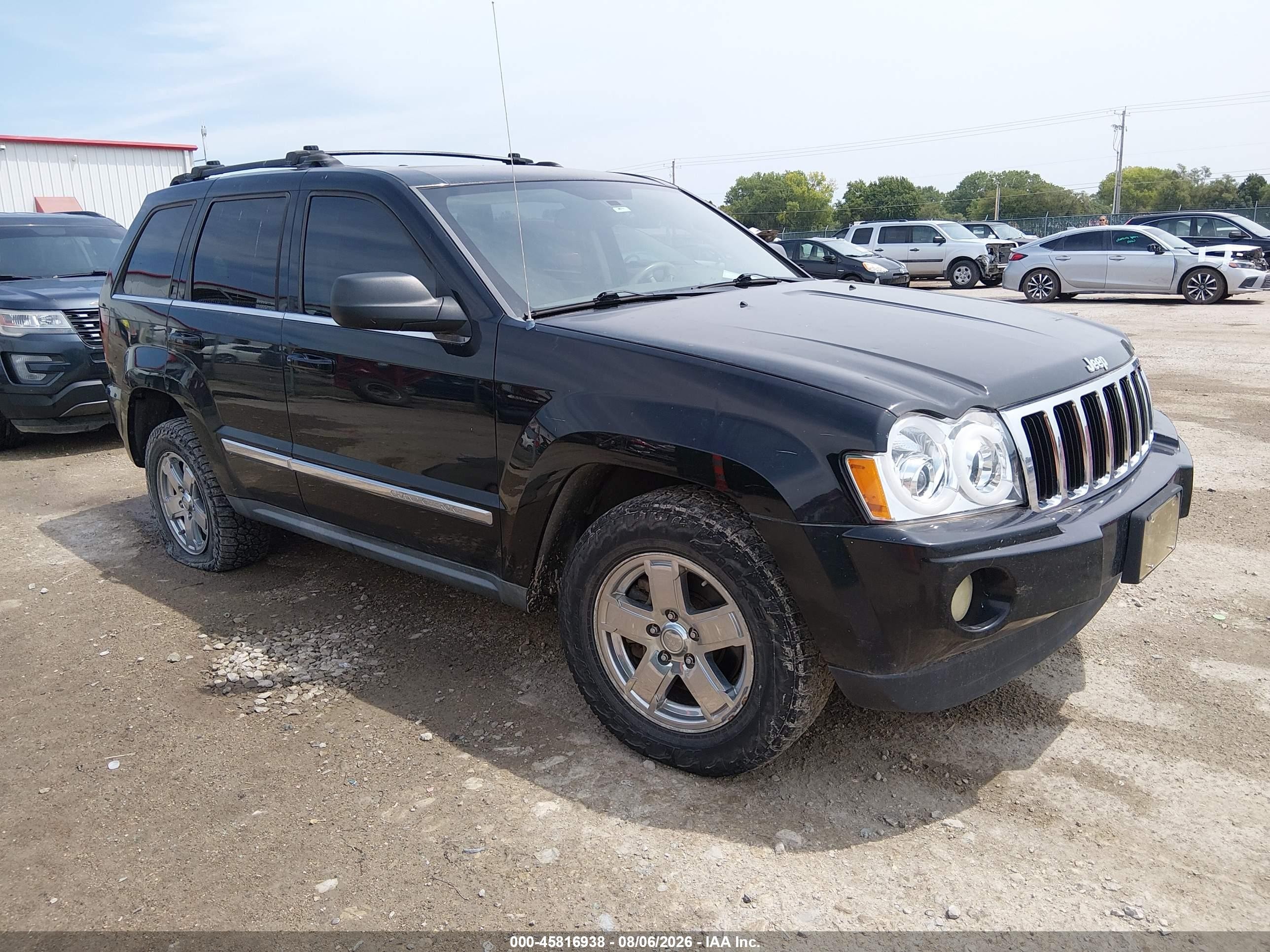 2007 Jeep Grand Cherokee Limited Black vin: 1J8HR58P17C544631