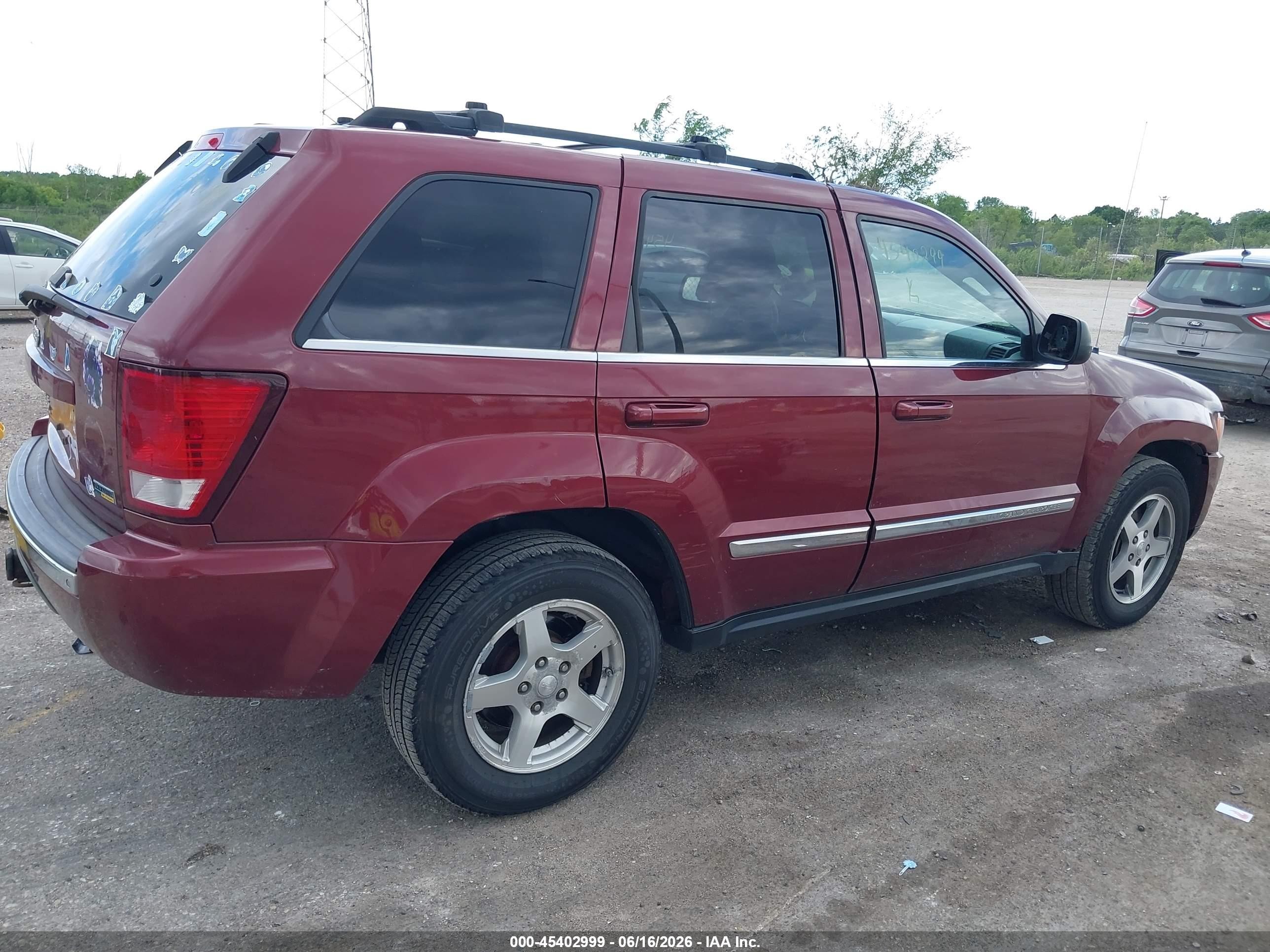 2007 Jeep Grand Cherokee Limited Maroon vin: 1J8HR58P27C532164